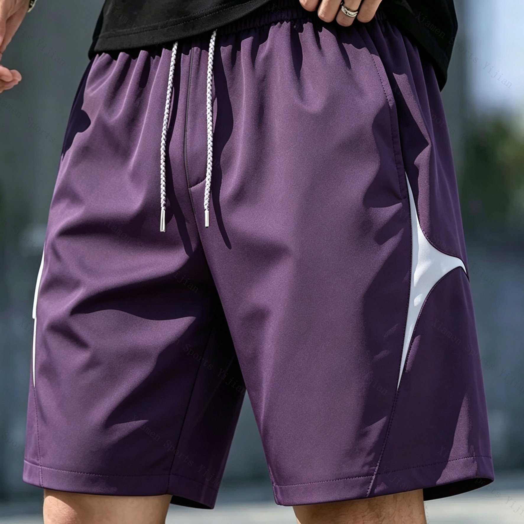 Image of Men's Lightweight Summer Shorts, Suitable For Casual And Sporty Wear, Breathable And Sweat-wicking, Easily With T-shirts And Shirts For A Refreshing And Stylish Look!