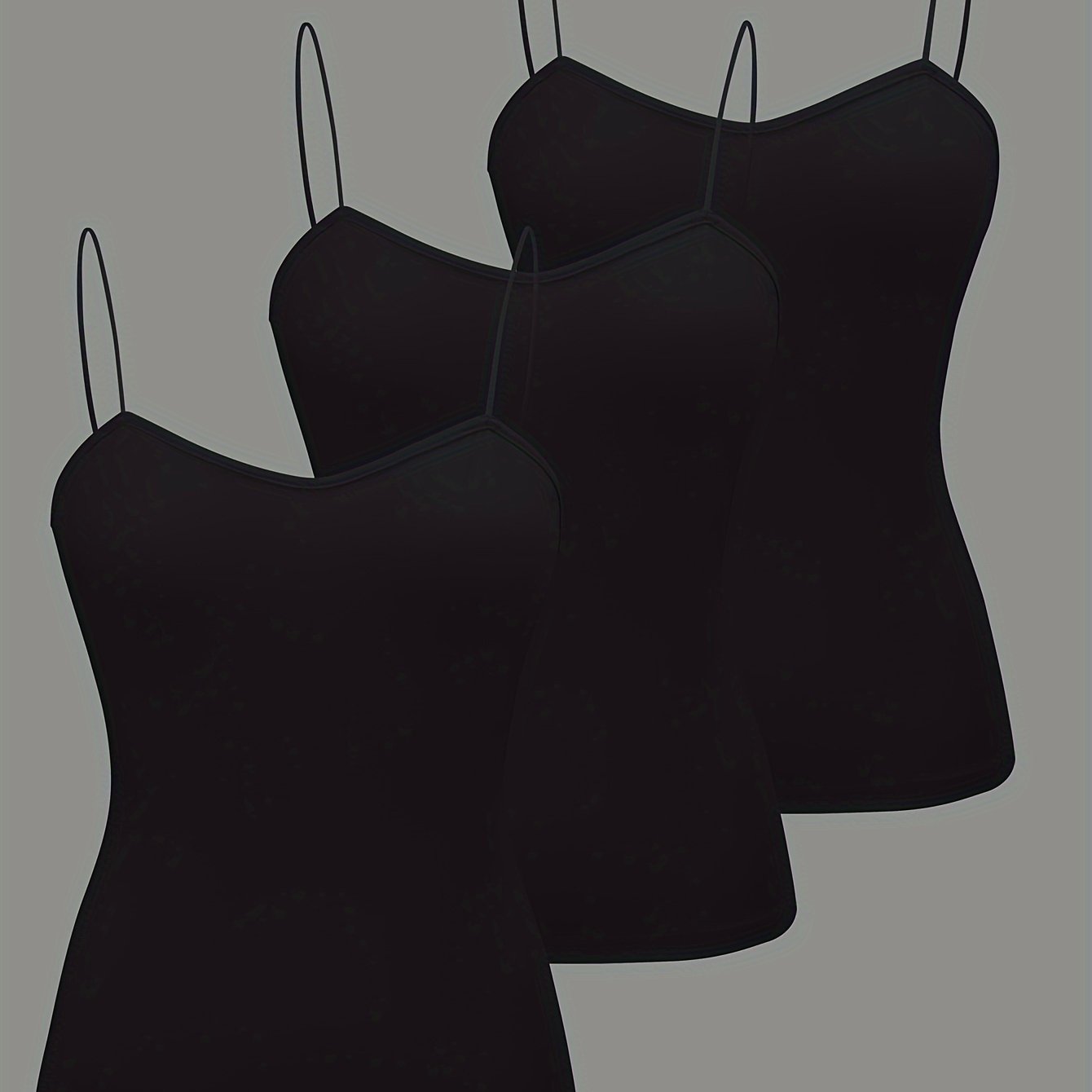 Image of 3pcs Set New Solid Color Women's Tops