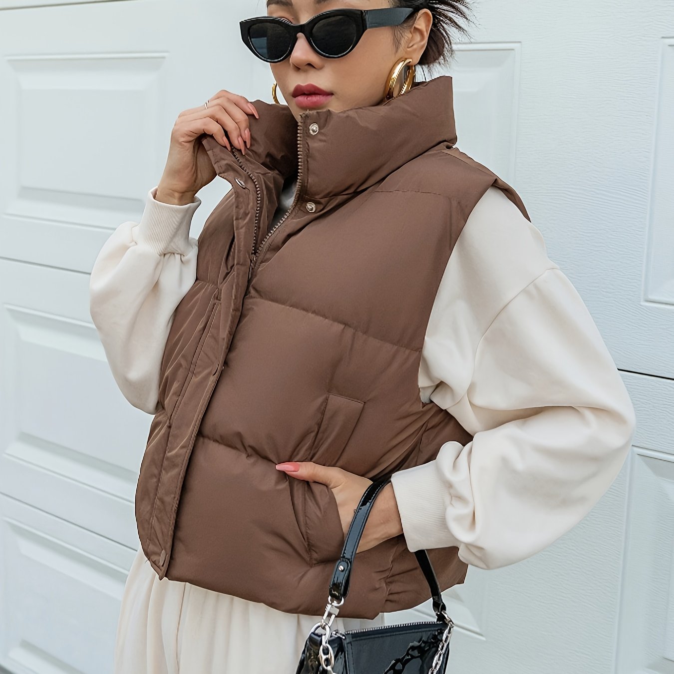 TEMU In Autumn And Winter, Fashionable And Elegant Ladies., Vest Jacket