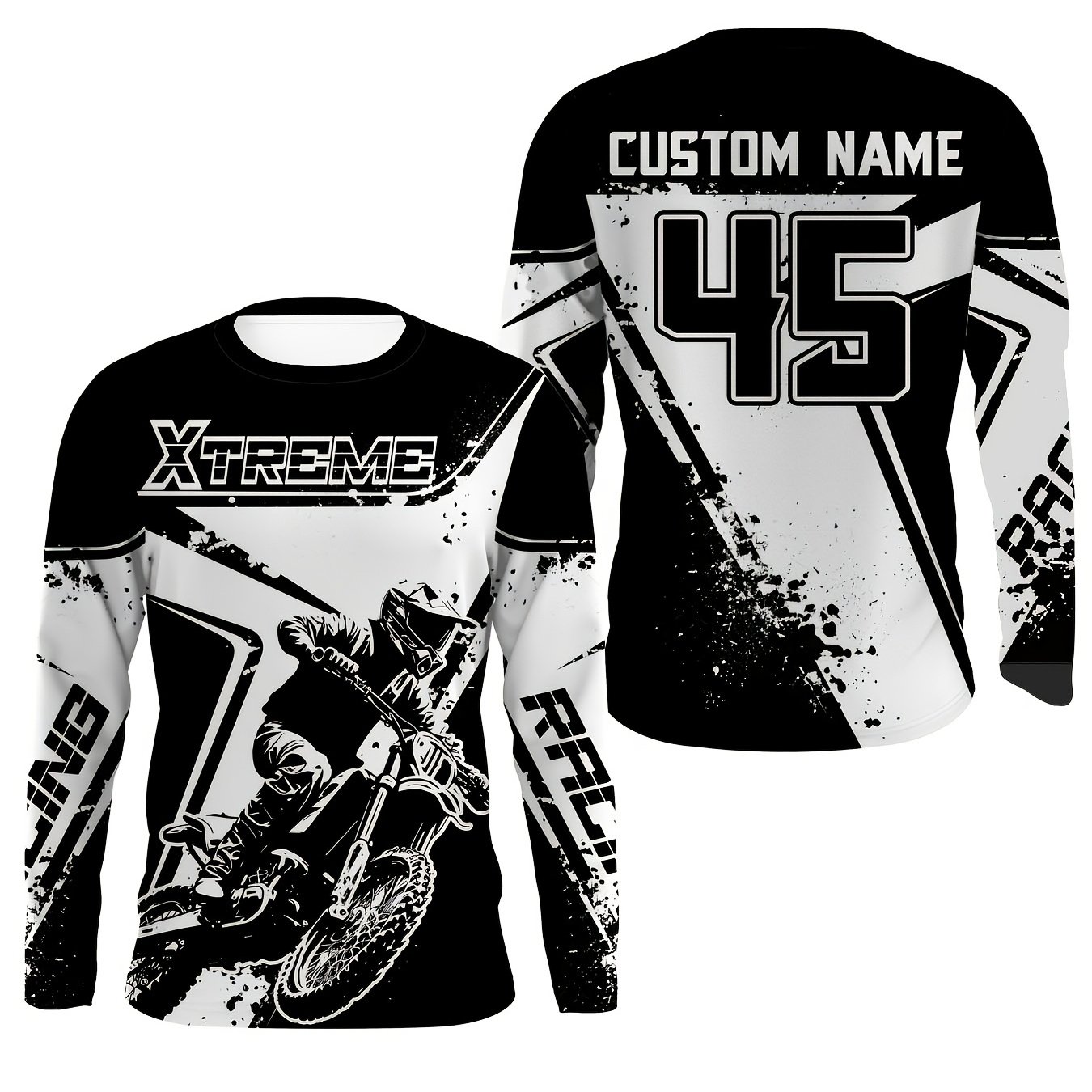 TEMU Printed Design â Not Textured/embroidery/sequins/flat Print, No Accessories/random Print Custom Men's Crew Neck Long Sleeve | Personalized Long