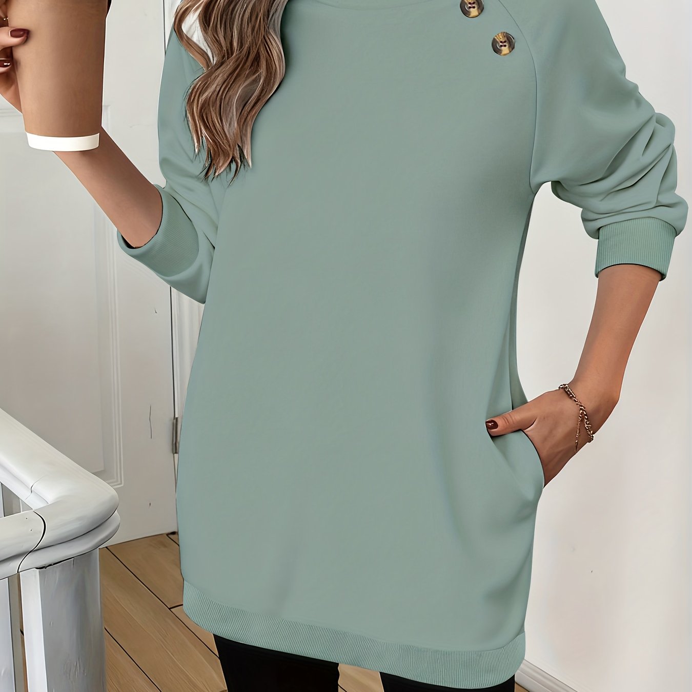 TEMU Sweat à col montant tendance pour femmes