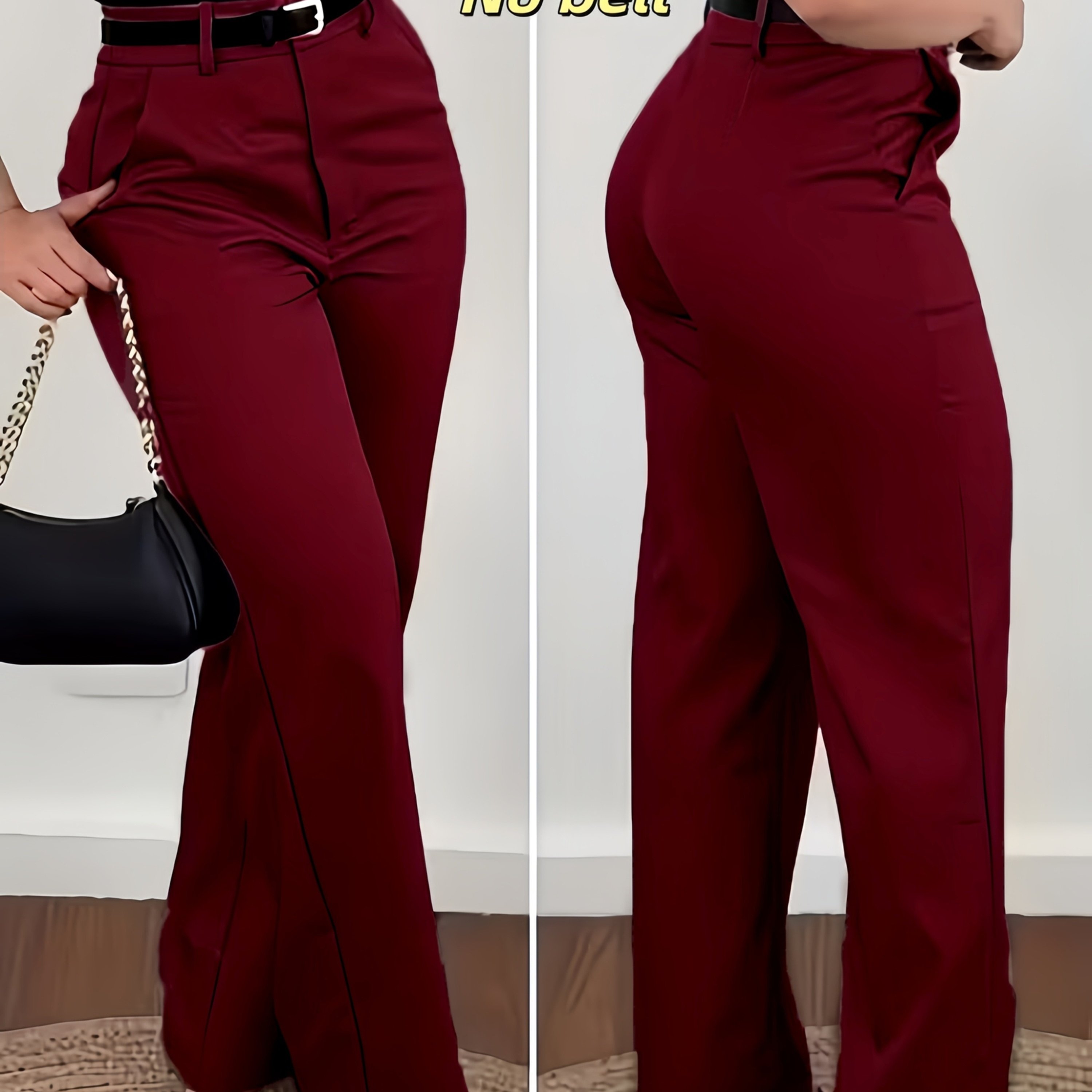 TEMU Pantalones Largos Ajustados para Mujer, Pantalones de Traje Casuales