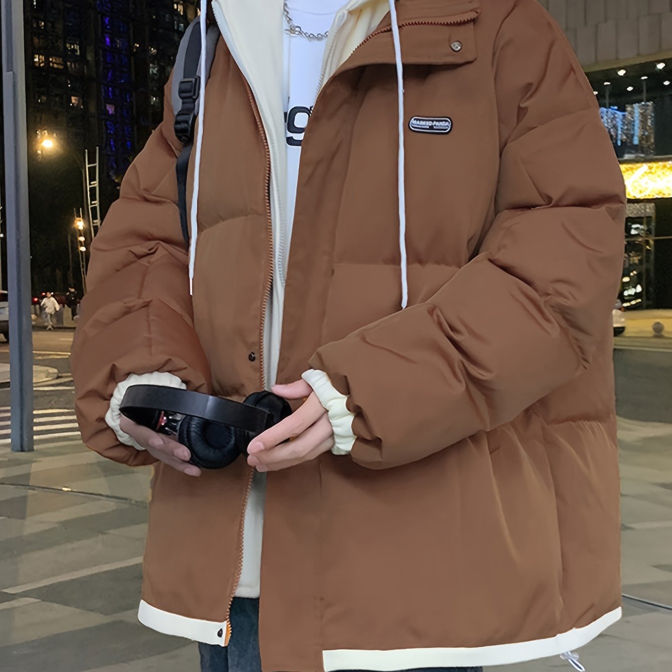 Buy Winter Jackets for Men Hooded Long Sleeve Pocket Zipper Coat Puffer  Coats Warm Cotton Padded Jackets Hiking Outdoor Waterproof Fleece Mens  Jacket Online at desertcartKUWAIT