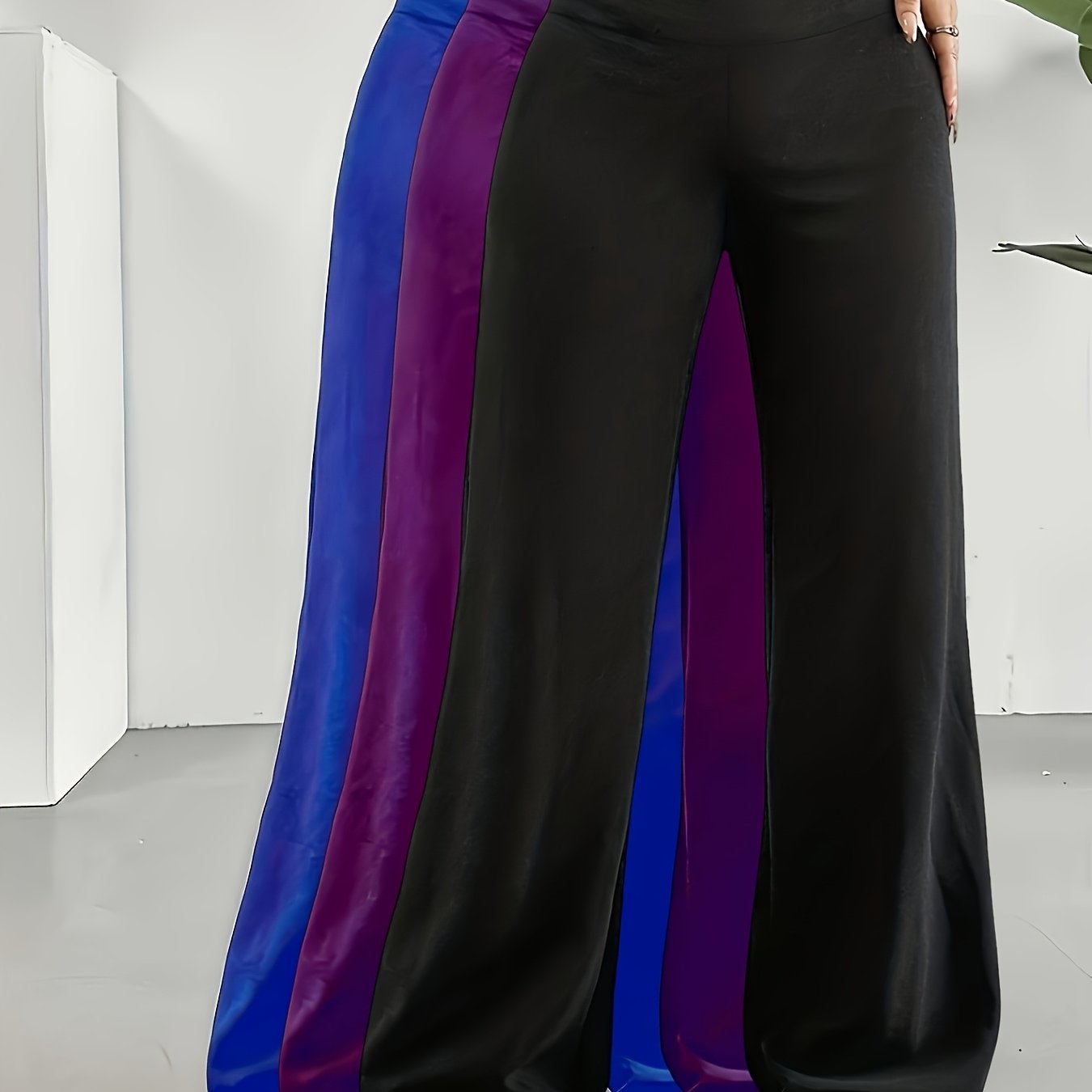 TEMU 3pcs Set Of Solid-color Women's Flared Pants, Elegant Women's Trousers For Spring, Summer, And Autumn, Suitable For Daily Wear