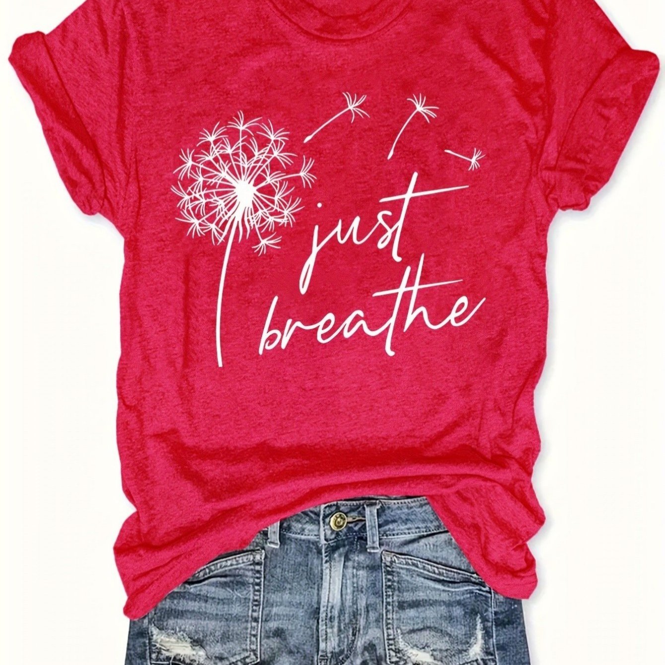 TEMU Plus Size - Plus Size - Oversized T-shirt - Women's Graphic Tee - Relaxed Short-sleeve Round-neck Top, Machine Washable For , Everyday Wear;