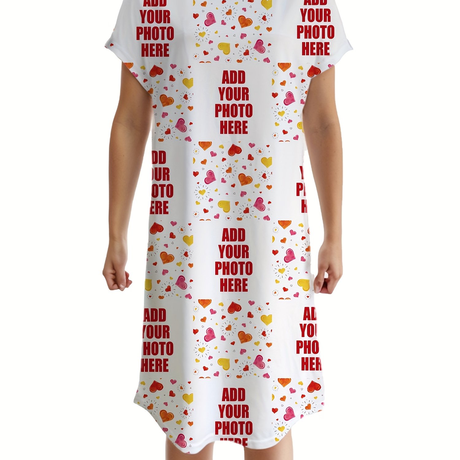 TEMU Custom Women's Short-sleeve Nightgown For