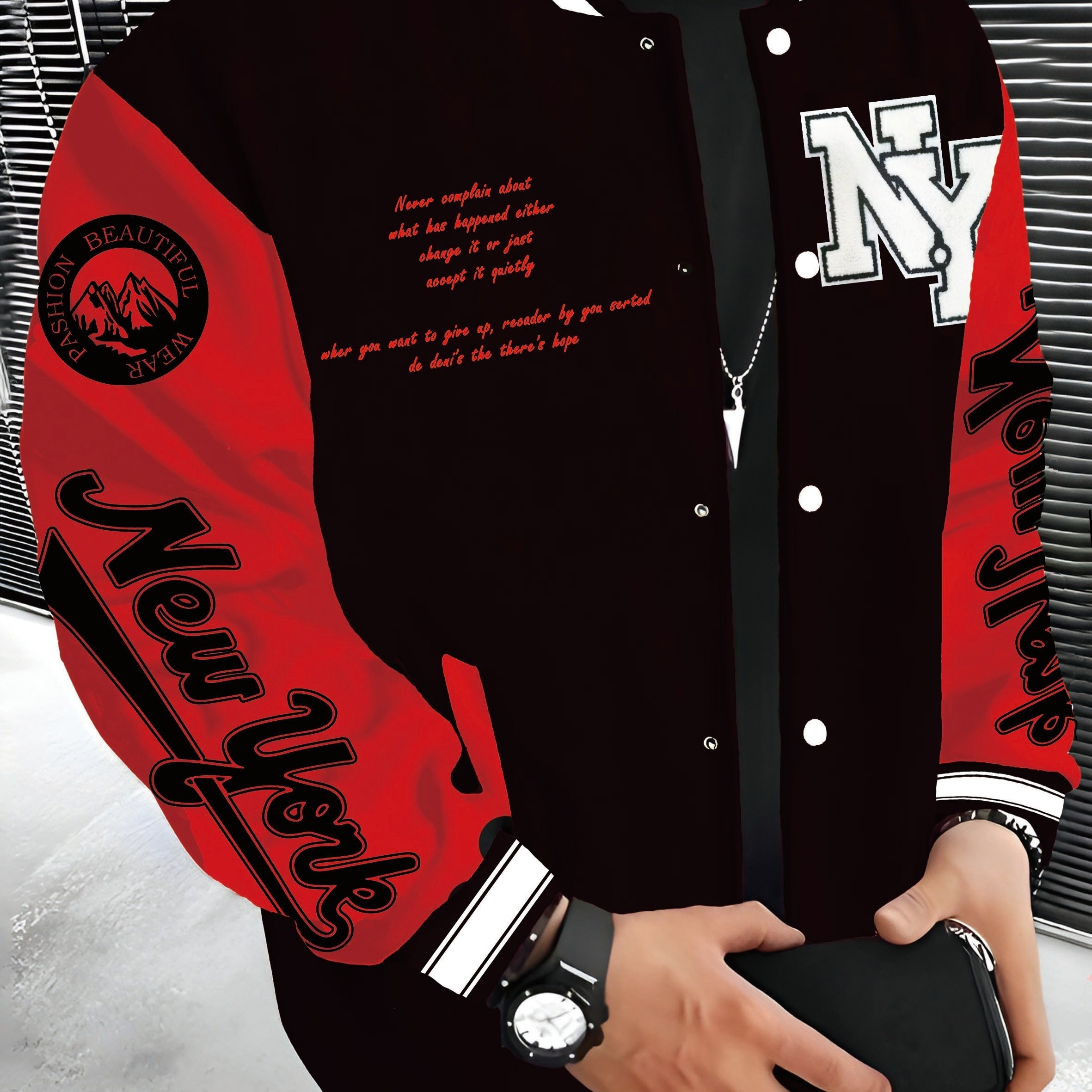 E-shop Frühling Herbst Winter Neue Stadtname NEW Serie Jacke Leichtes Warmes Fleece Baseball Uniform Trendige Marke Jacke Hip-Hop Rock Kleidung Preppy