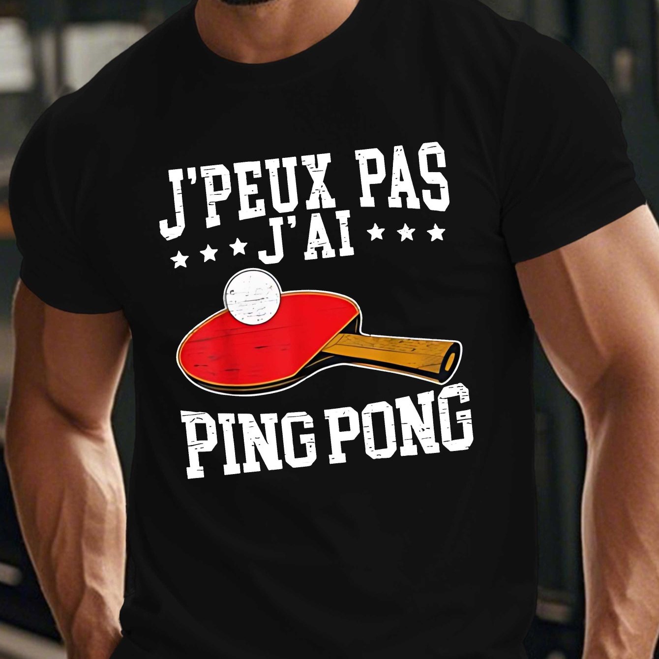 TEMU T-shirt d'été à manches courtes pour hommes, style streetwear, idéal pour le tennis de table