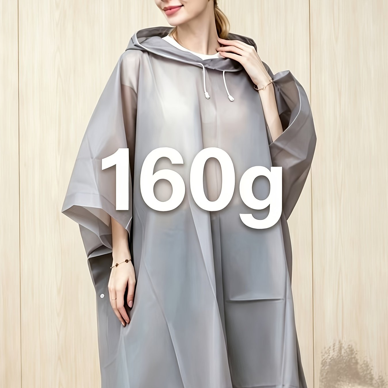 TEMU 1pc 160g Eva Thickened 3-in-1 Rain Poncho - Used As A Raincoat, Picnic Mat, Or For Resting. Reusable For Outdoor Hiking, Music Festivals,