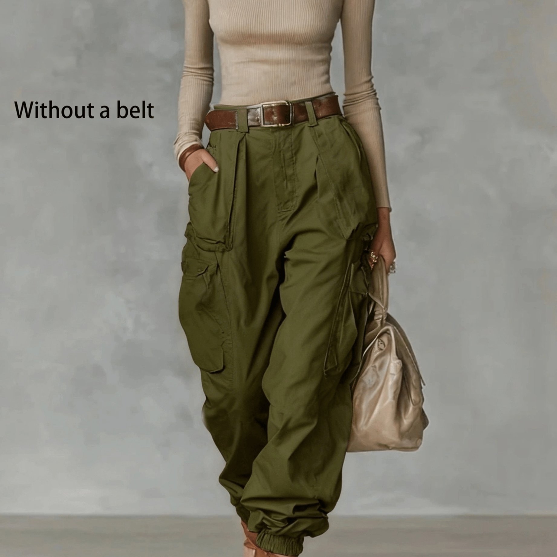 TEMU Pantaloni cargo da donna primaverili autunnali, pantaloni lunghi casual adatti a tutti i look