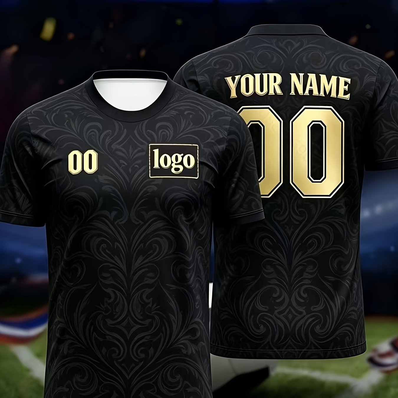 TEMU Maillot personnalisé avec nom et numéro - Uniforme de soccer personnalisé, léger et respirant, Vêtements de basketball, Vêtements de tennis de