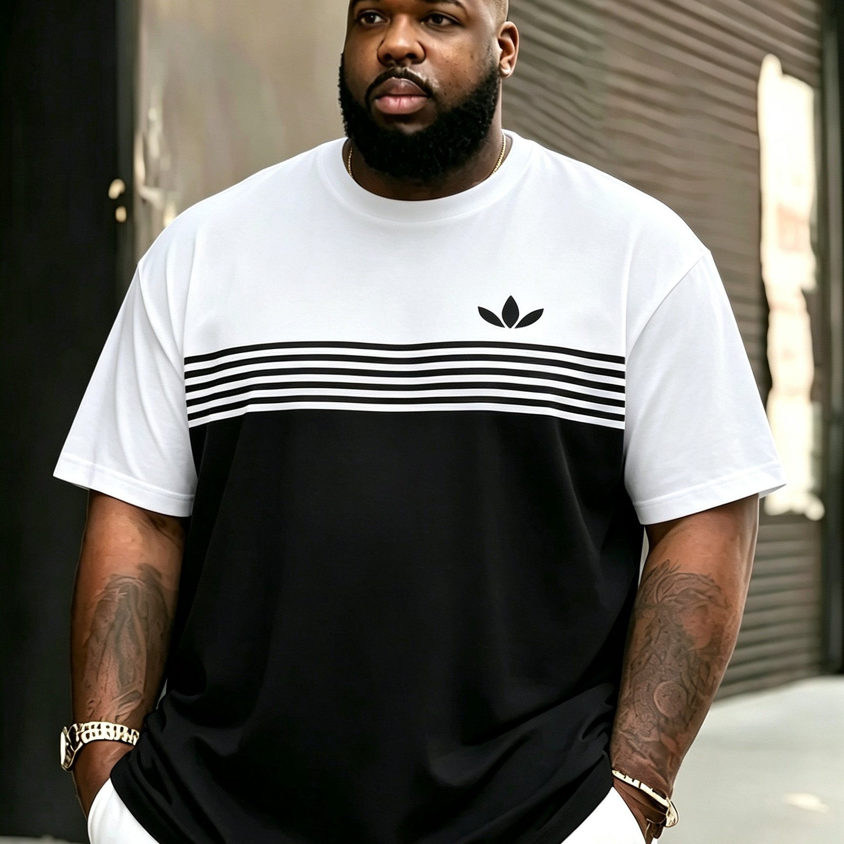 TEMU Men's Plus Size T-shirt, Fashionable Short-sleeve Summer Crew Neck Pullover Top, Graphic Print Apparel, Casual And Comfortable Base Layer,