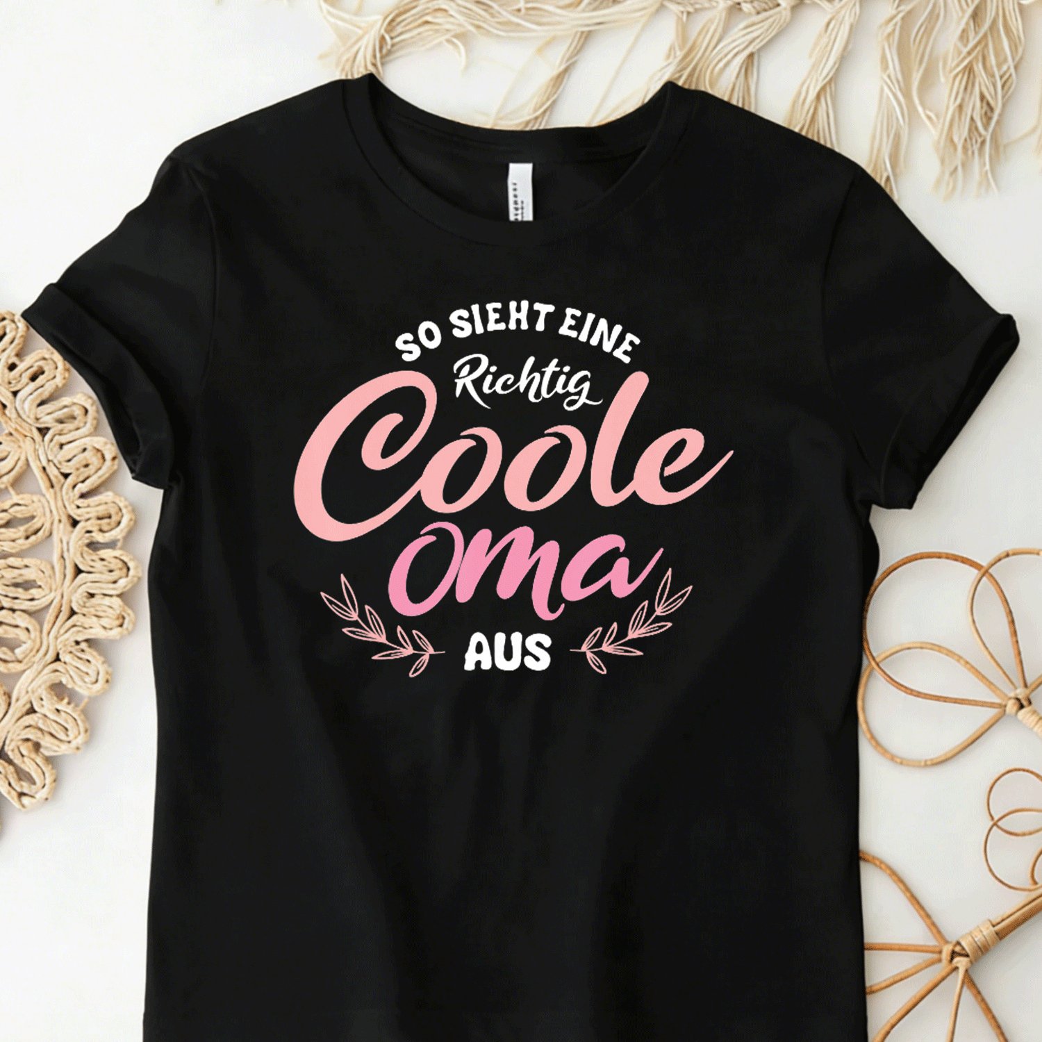T-shirt With Text "so Sieht Eine Coole Oma Aus[ Language]" For Men Women Unisex Funny T-shirt, 180g