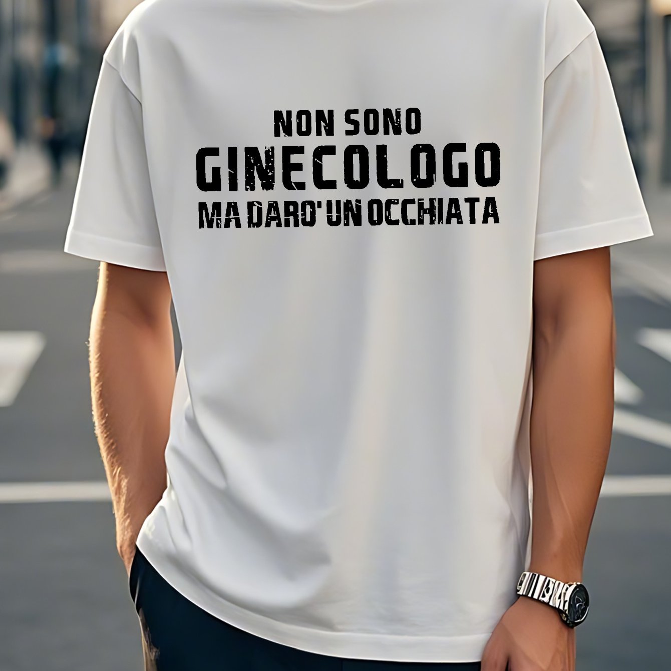 TEMU Italian A Gynecologist Men's Short Sleeve T-shirt Summer T-shirt Top
