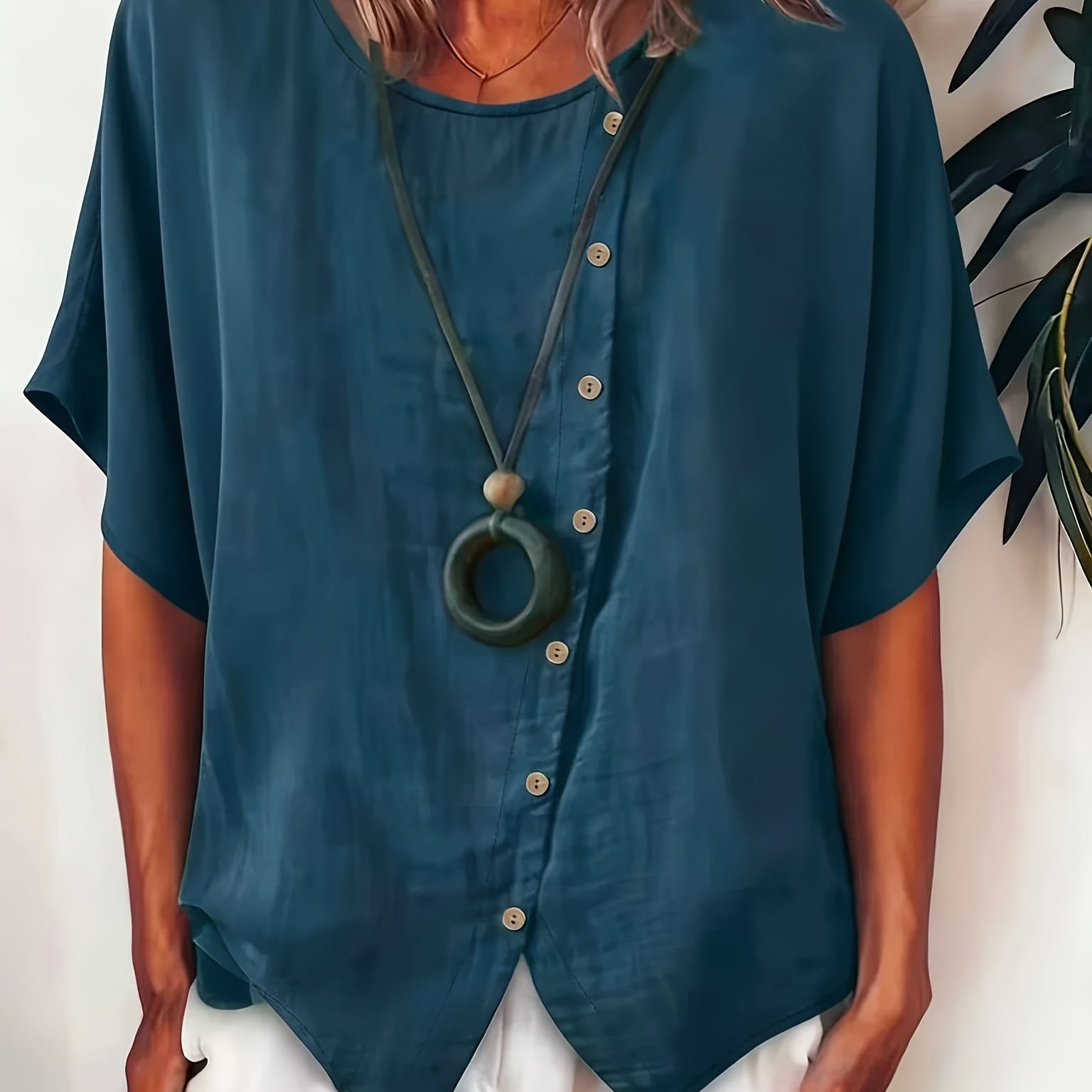TEMU Summer Women's Casual T-shirt Short-sleeved Loose Top Fashion Shirt