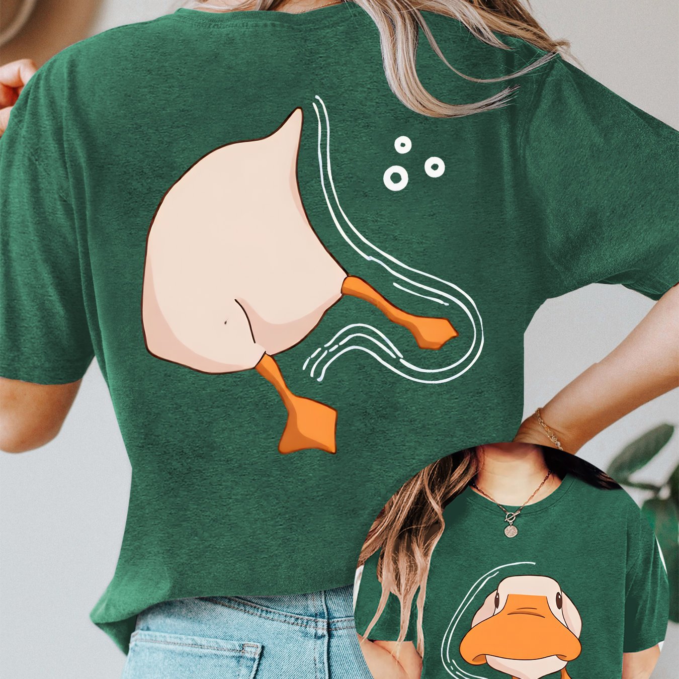 TEMU Women's Summer Clothing, Print Reversible Round Neck Short Sleeve T-shirt, Athletic Casual Lightweight Comfortable Soft Fashionable Fun Top,
