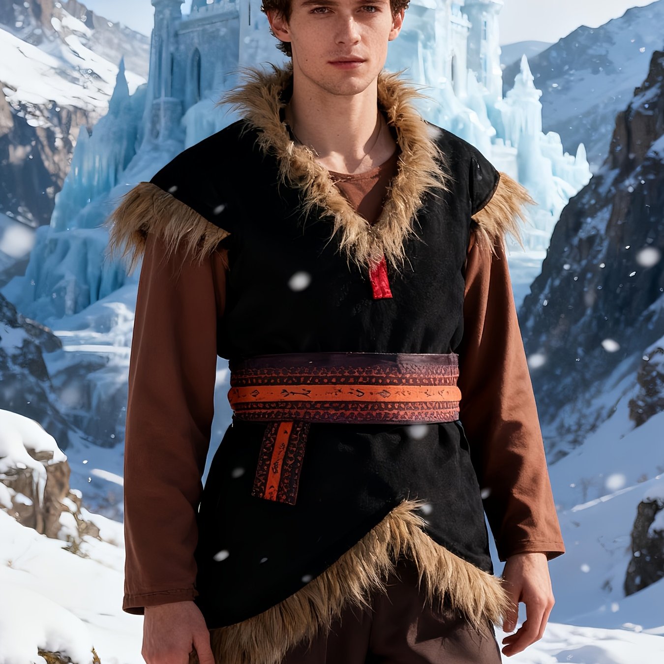TEMU Halloween Men's Role-play Costume Set: Outdoor Casual Vest + Long-sleeve T-shirt + Long Pants + Belt. A Trendy Outfit Set To Create A . A Quirky