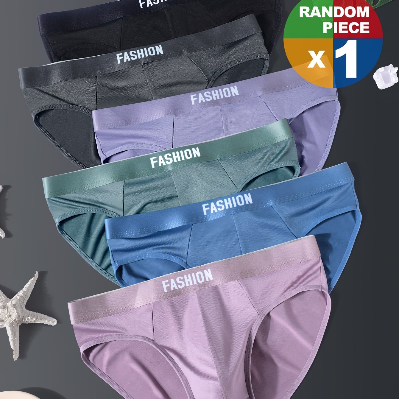 TEMU Random 1pc Breathable Soft Men's Briefs, Men's Underwear, Men's Style Shorts, Elastic Comfortable, Men's Underwear Briefs, Very Suitable For ,