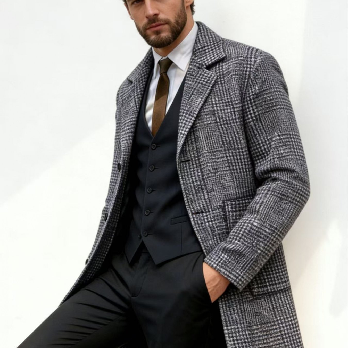 TEMU 2026 European And American Spring And Autumn Jacket Coat, Suitable For Business Casual Everyday Wear, Stylish Single-breasted Design