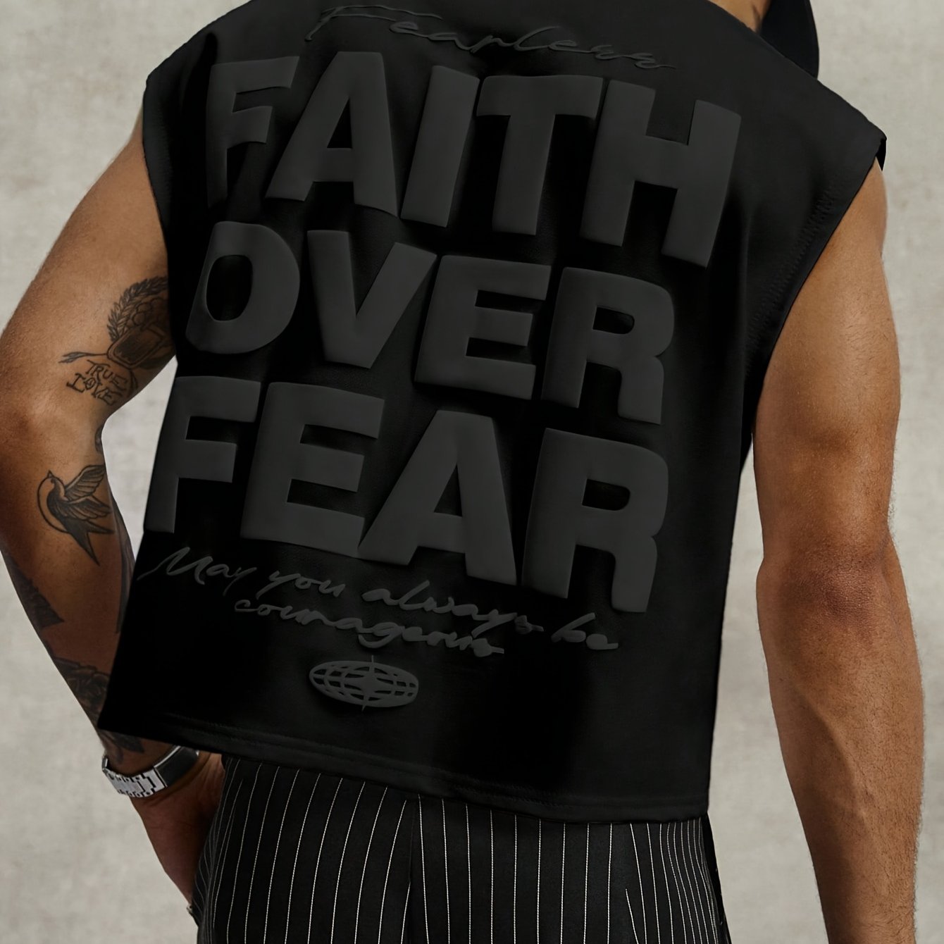 TEMU 1pc Men's Youth White Print Short Vest English Letter Print Japanese Trendy Style Spring Summer Loose Fit Campus Outfit