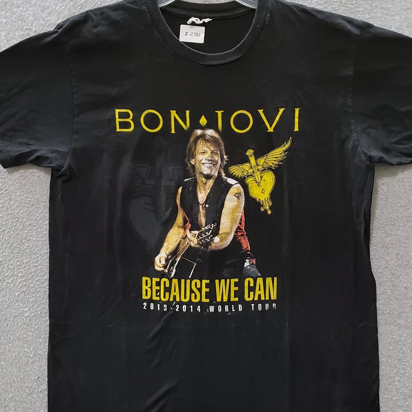 Image of 2026 New Items Bo N Jo Vi Men's Shirt Large Black 2013 - 14 Concert T-shirt