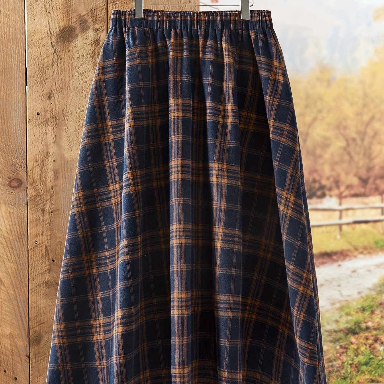 TEMU Plus Size - Plus Size - Plus Size Women's Skirt, Skirt With Elastic Waist And Flared Skirt, Women's Skirt Women's Skirt Long Skirt Suitable For