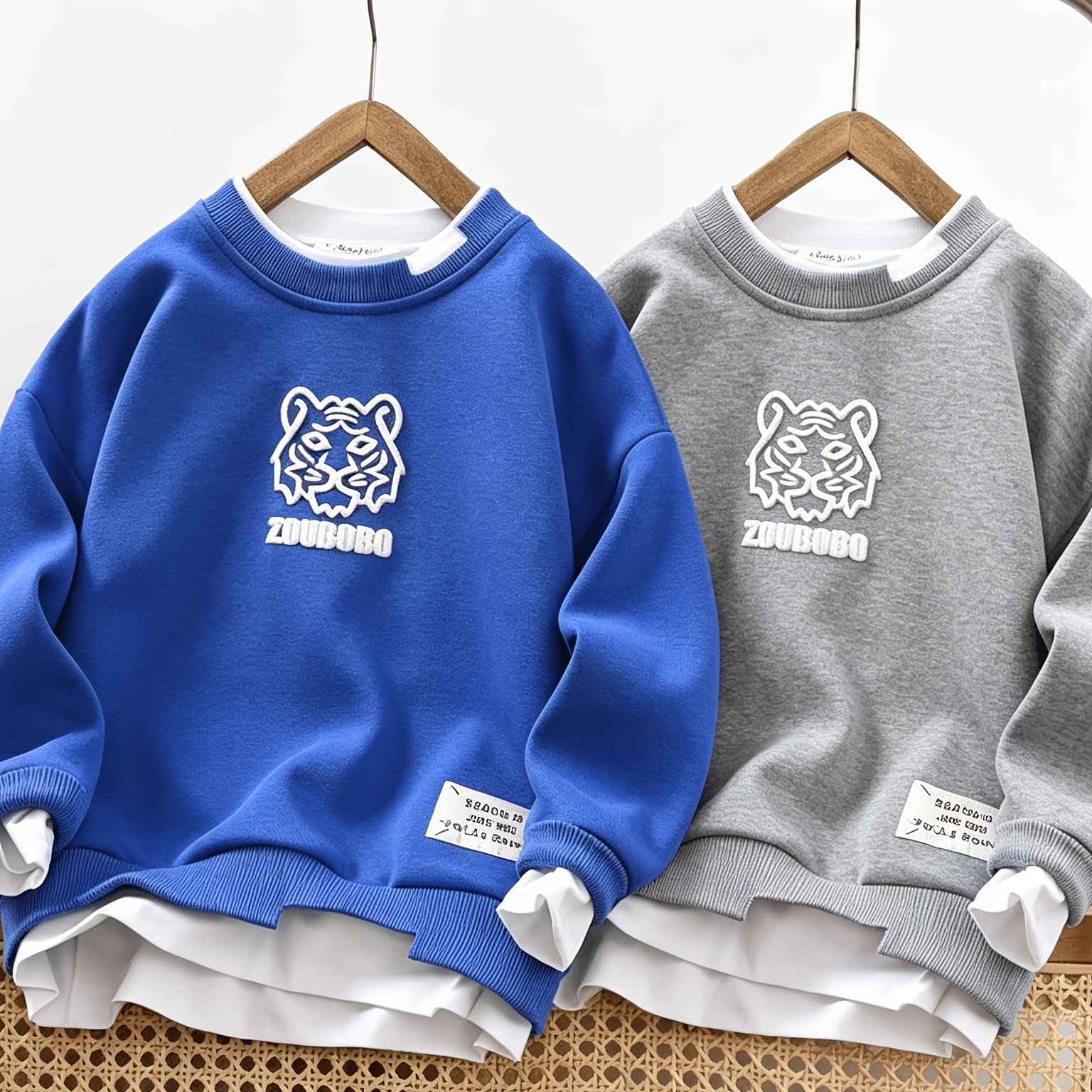 2pcs/boys' Spring And Fall Children's Spring And Fall Vacation 2pcs Loose Korean Long Sleeve Versatile Sports Top