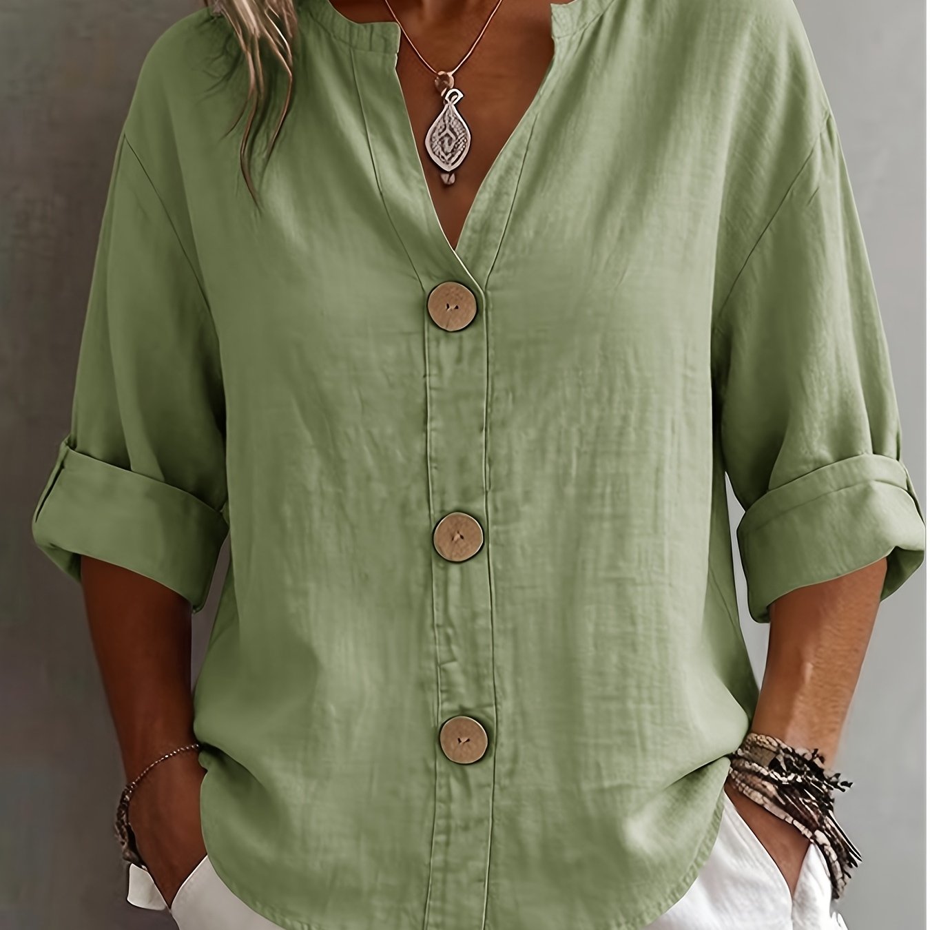 TEMU Plus Size, Options . New Stunningly Elegant Mid-sleeve Cinched-waist Versatile Plus-size Women's Cardigan Shirt