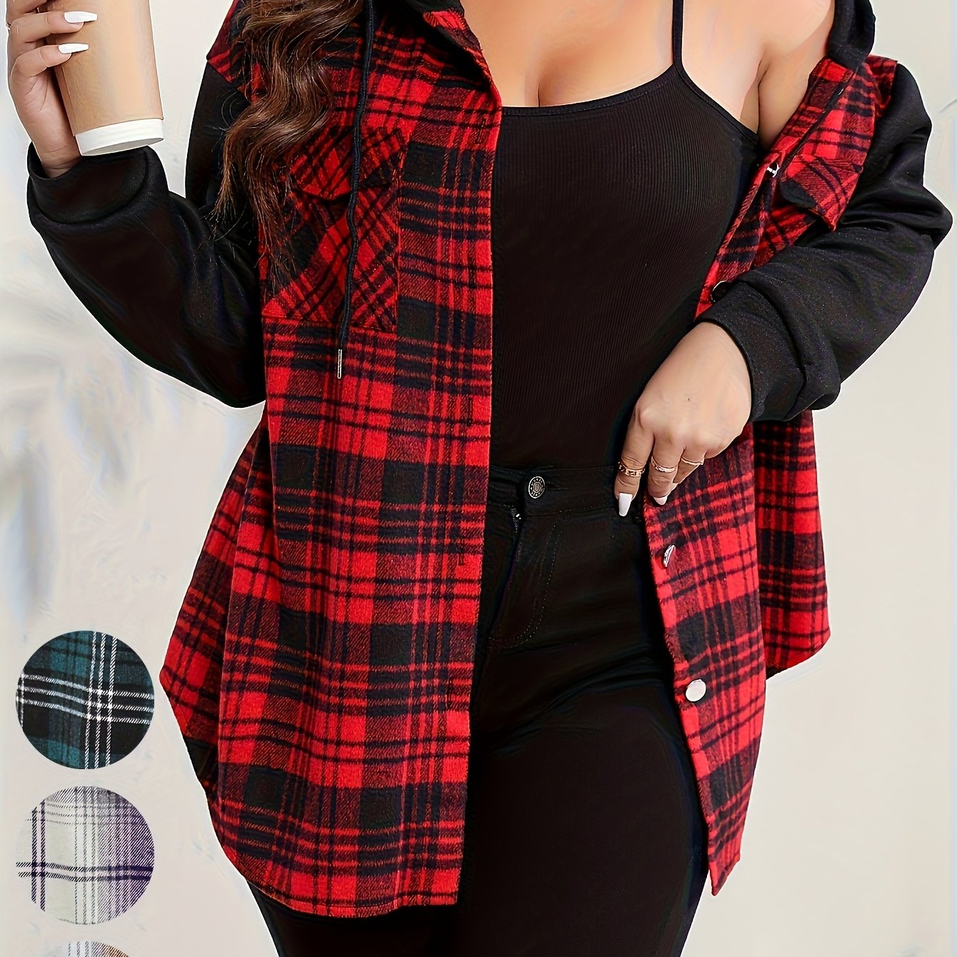 TEMU Plus Size, Plus Size Women's Jacket - Style - Original Skc: 2541603282