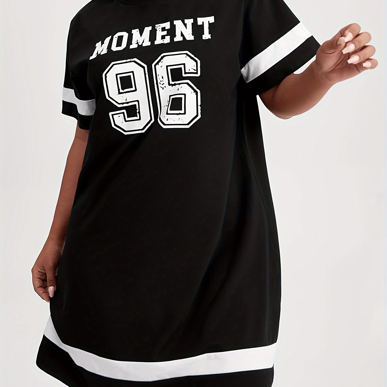 Plus Size, Plus Size T-shirt Print Dress