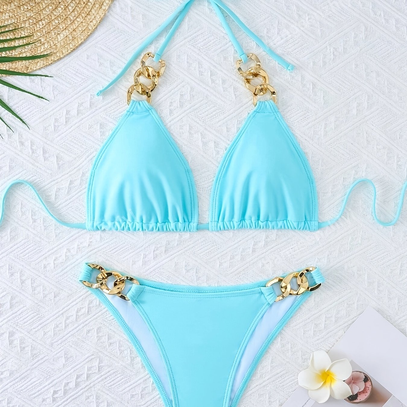 Semman Women's Summer Beach Vacation Solid Color Sexy Bikini
