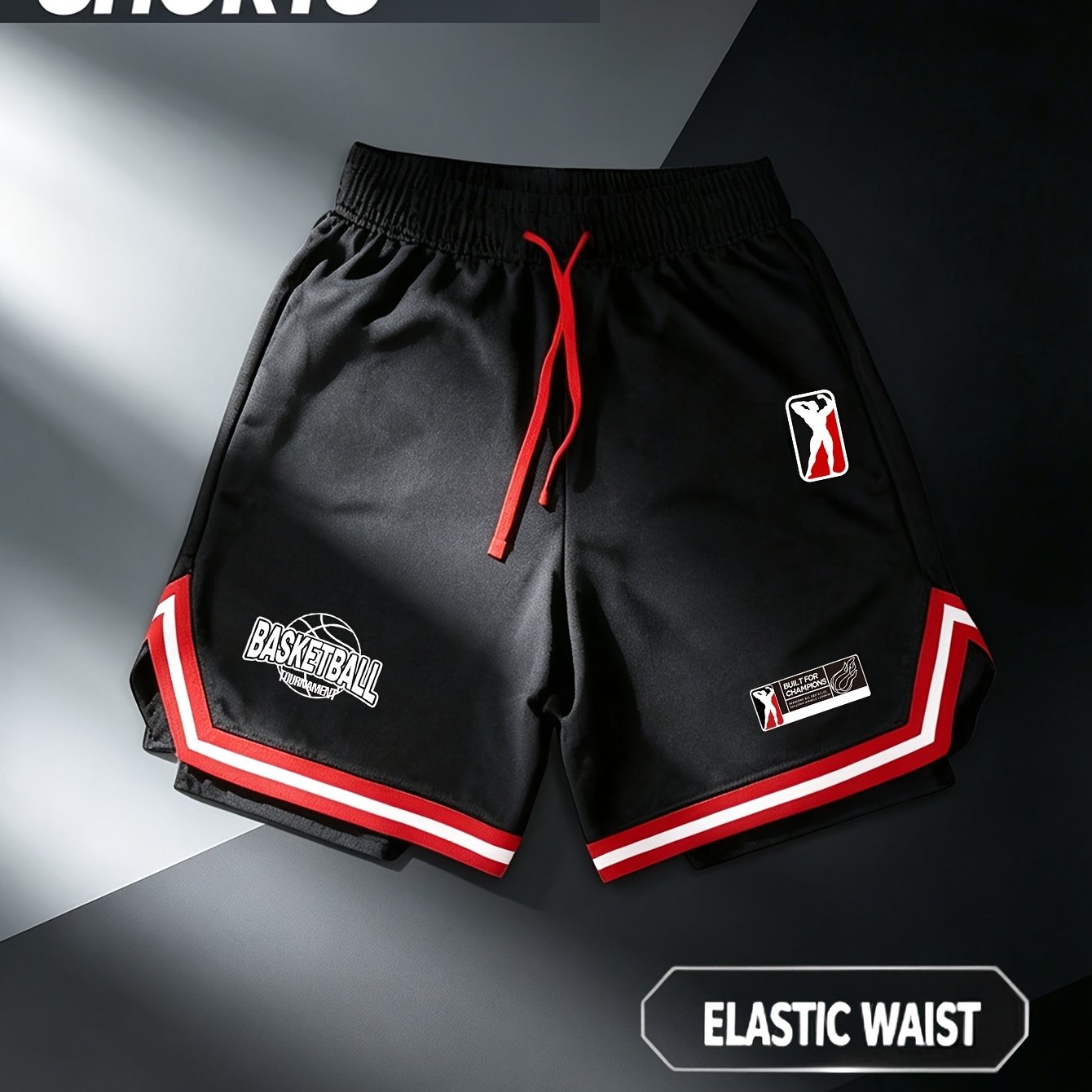 TEMU Gym Workout Men's Casual Sports Shorts, Versatile Quick-dry Breathable Fabric, Lightweight And Comfortable, For Training, Running Workouts,