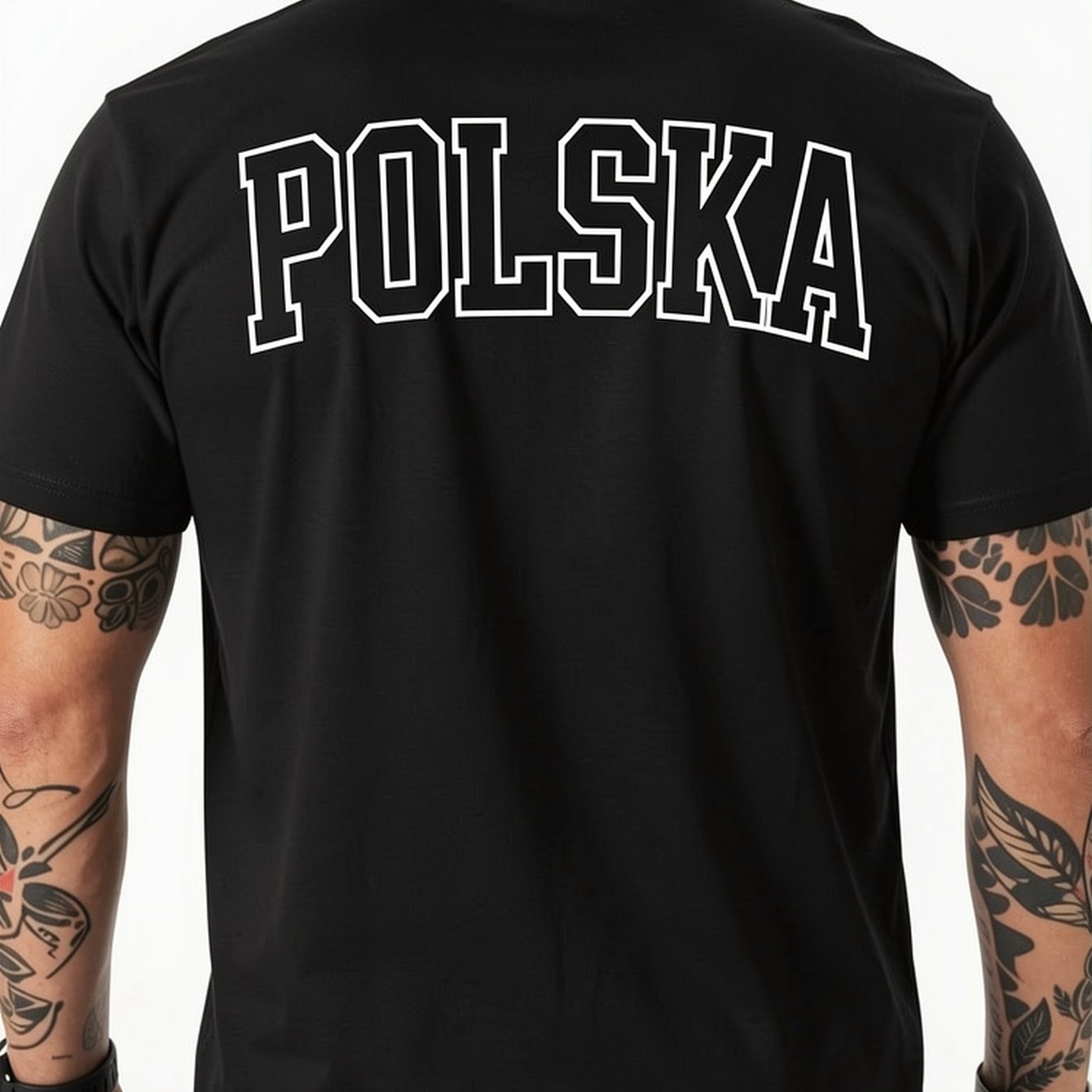 Image of Polska Polognearsity Style Sports Jersey T-shirt With Back Print - Men's Casual T-shirt - Crew Neck - Comfortable And Breathable Fabric - Suitable For Outdoor Wear