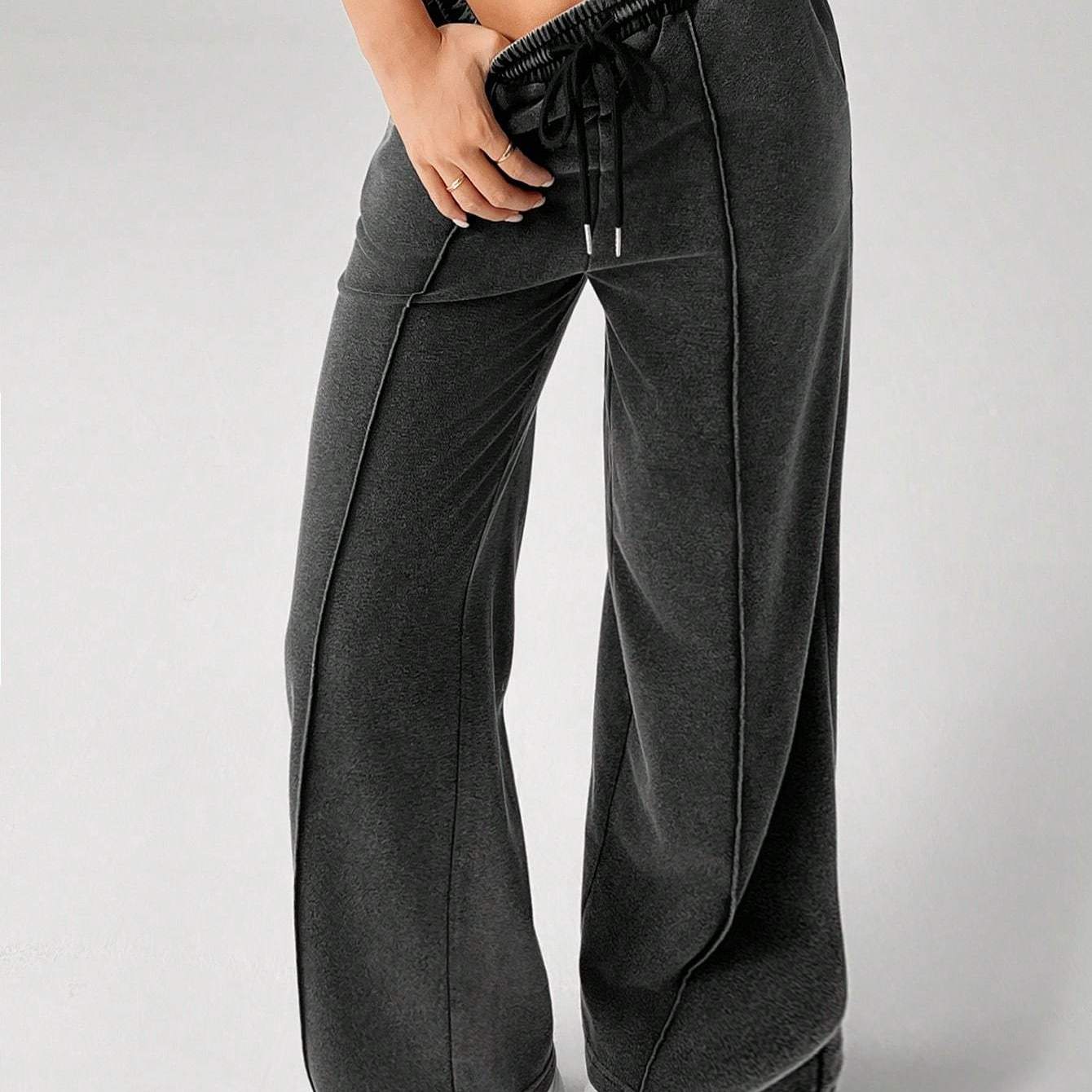 TEMU Snowflake Women's Drawstring Wide-leg Joggers
