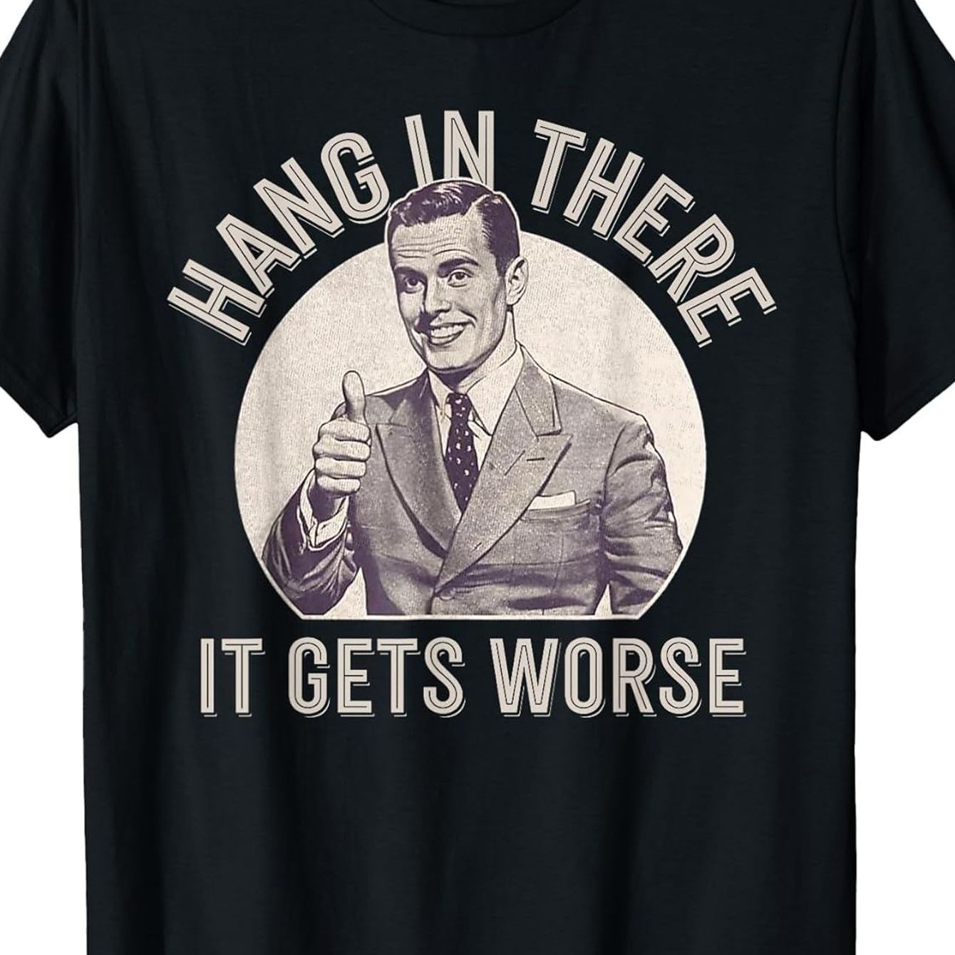 TEMU Retro Fun "hang In , " Humorous T-shirt