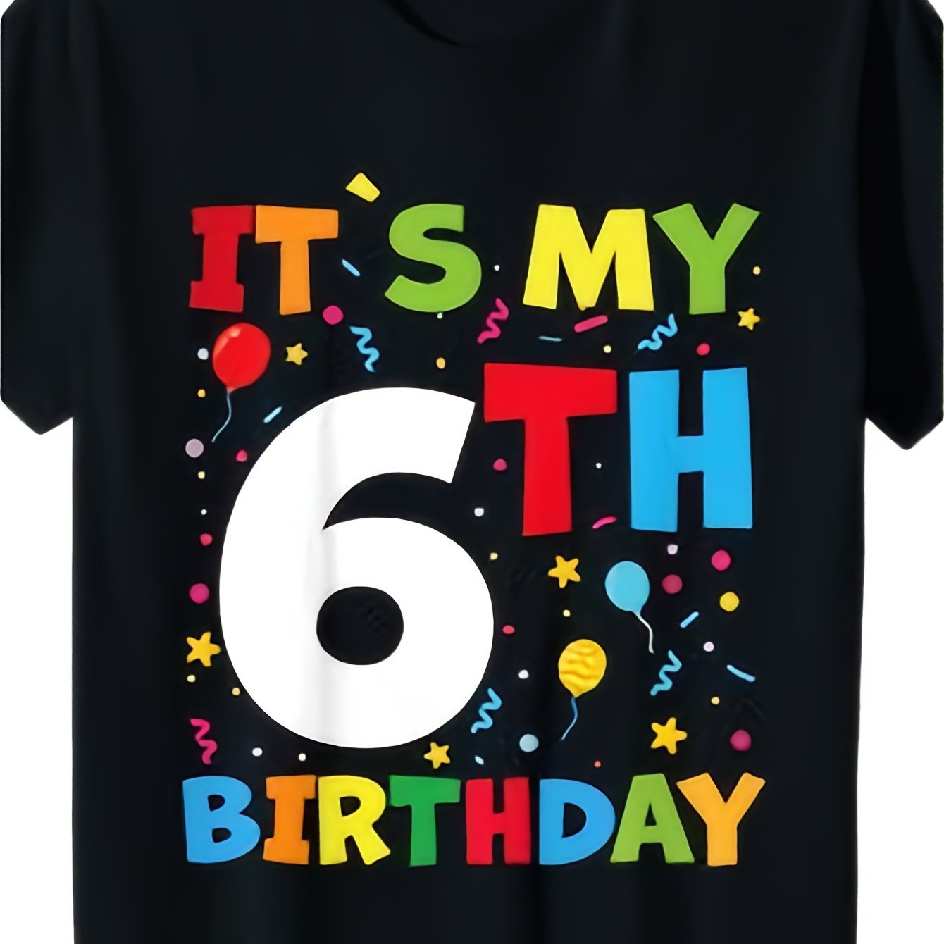 TEMU Kids 6 Year Old Or Girls 6 Year Old Boy T-shirt The Best Holiday Gift For Boys And Girls, Comfortable Soft Cotton Top T-shirt