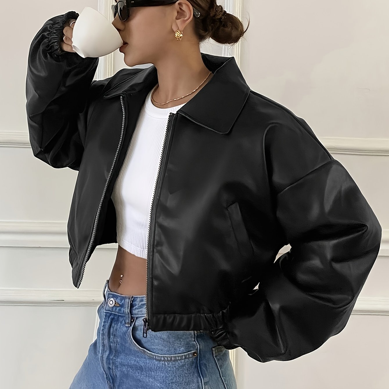 TEMU Women's Short Regular Jacket Suitable For Valentine's Day, Fashionable Jacket, Suitable For Street Trend Outfits