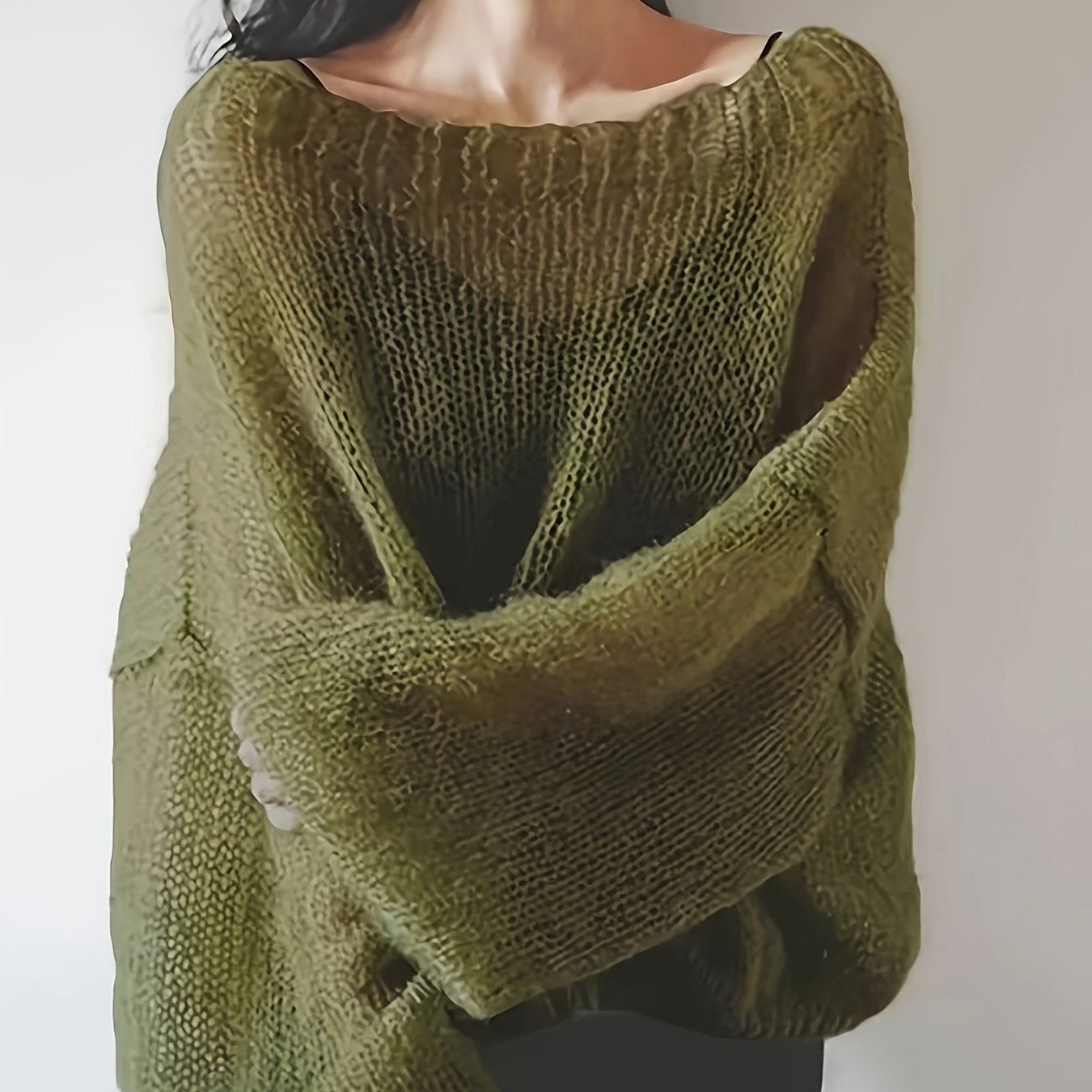Plus Size, Bk042435 Green Pullover