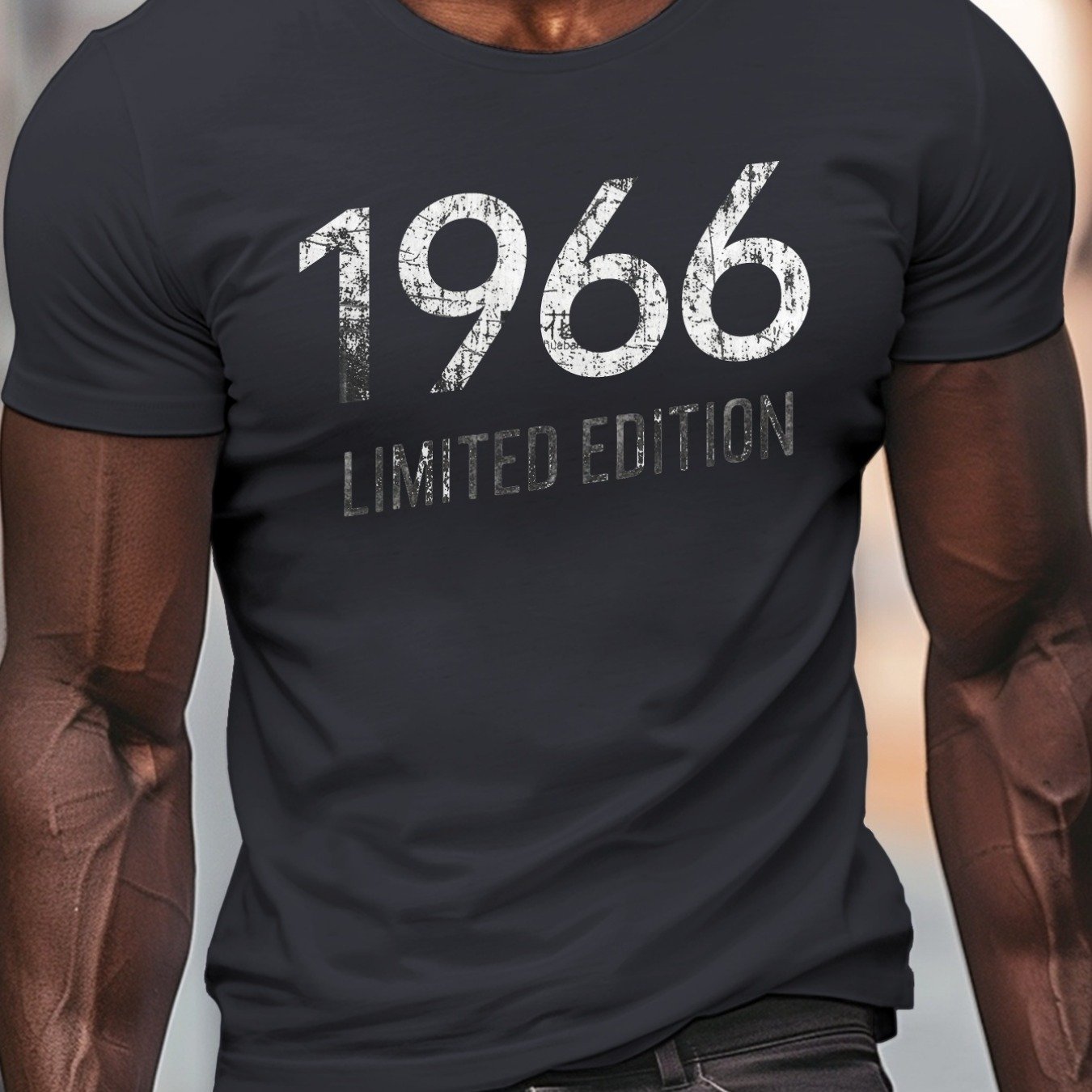Image of Men's 1966 Edition T-shirt - Vintage 54 Years Tee, Soft Breathable Cotton Round Neck Short Sleeve, Lightweight Summer Top With Edition Print (regular Fit Adult Sizing)