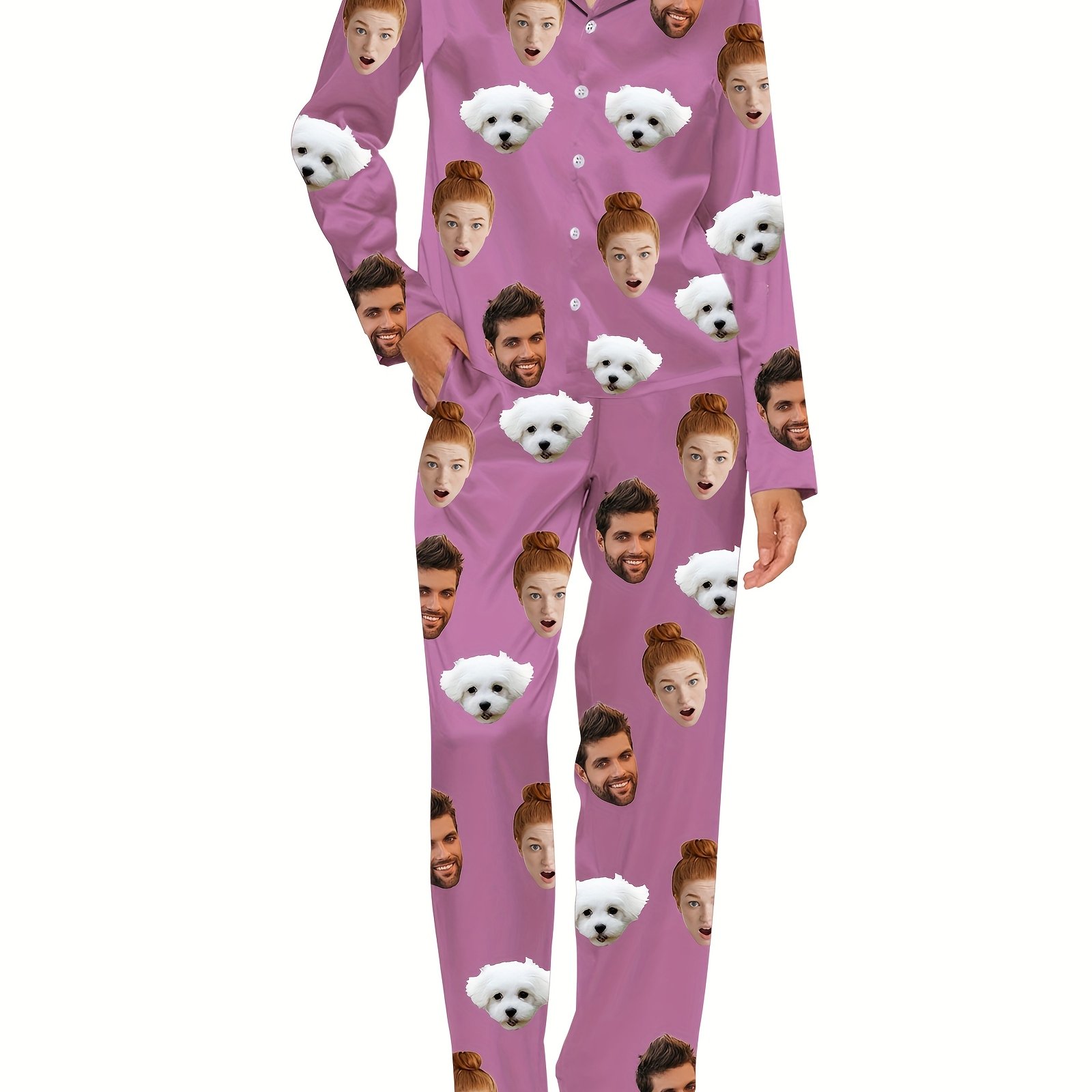 TEMU Pyjama long personnalisé pour femme