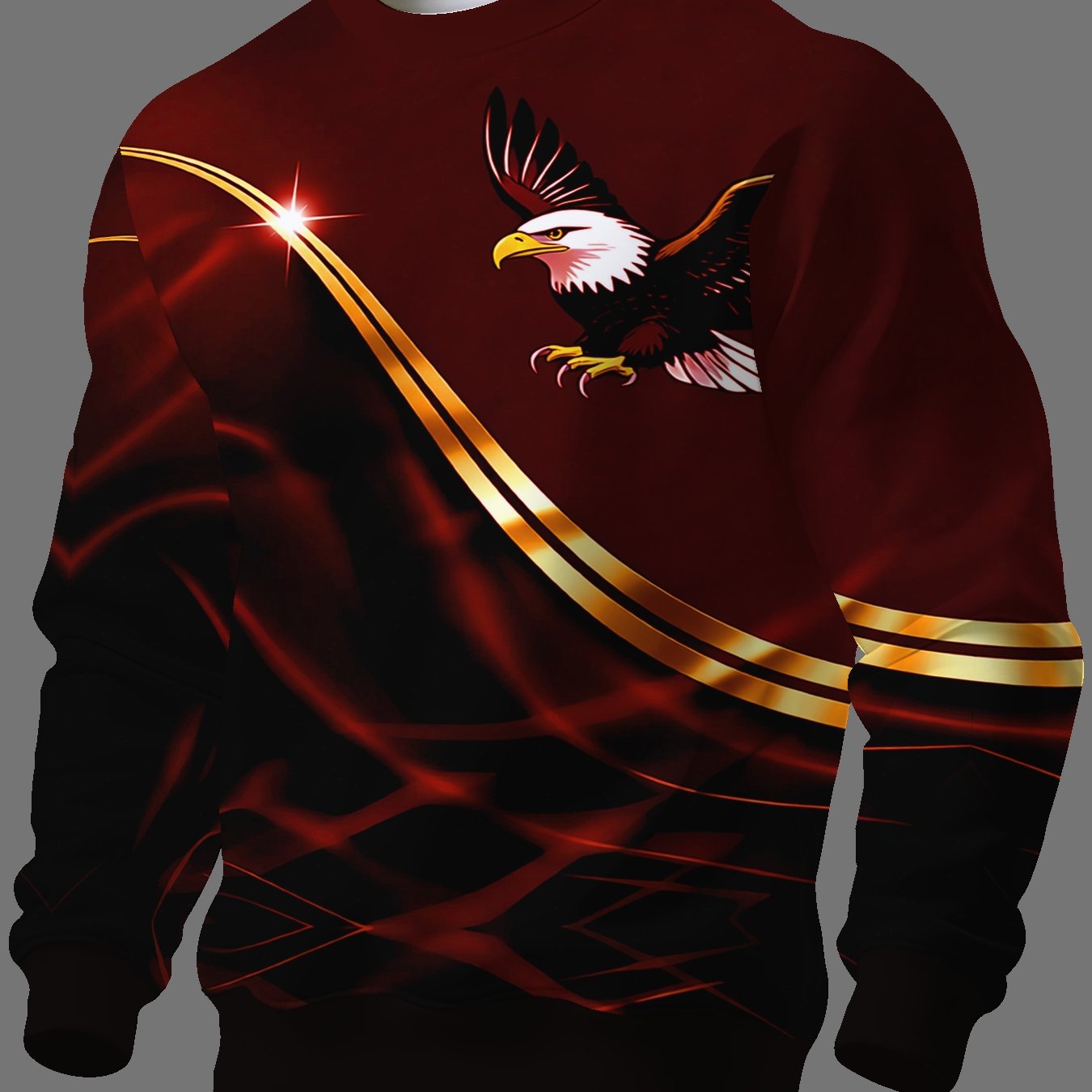 TEMU Round Neck Sweatshirt Trendy Brand Men's Long Sleeve 2026 Autumn Winter Men's Round Neck Sweatshirt