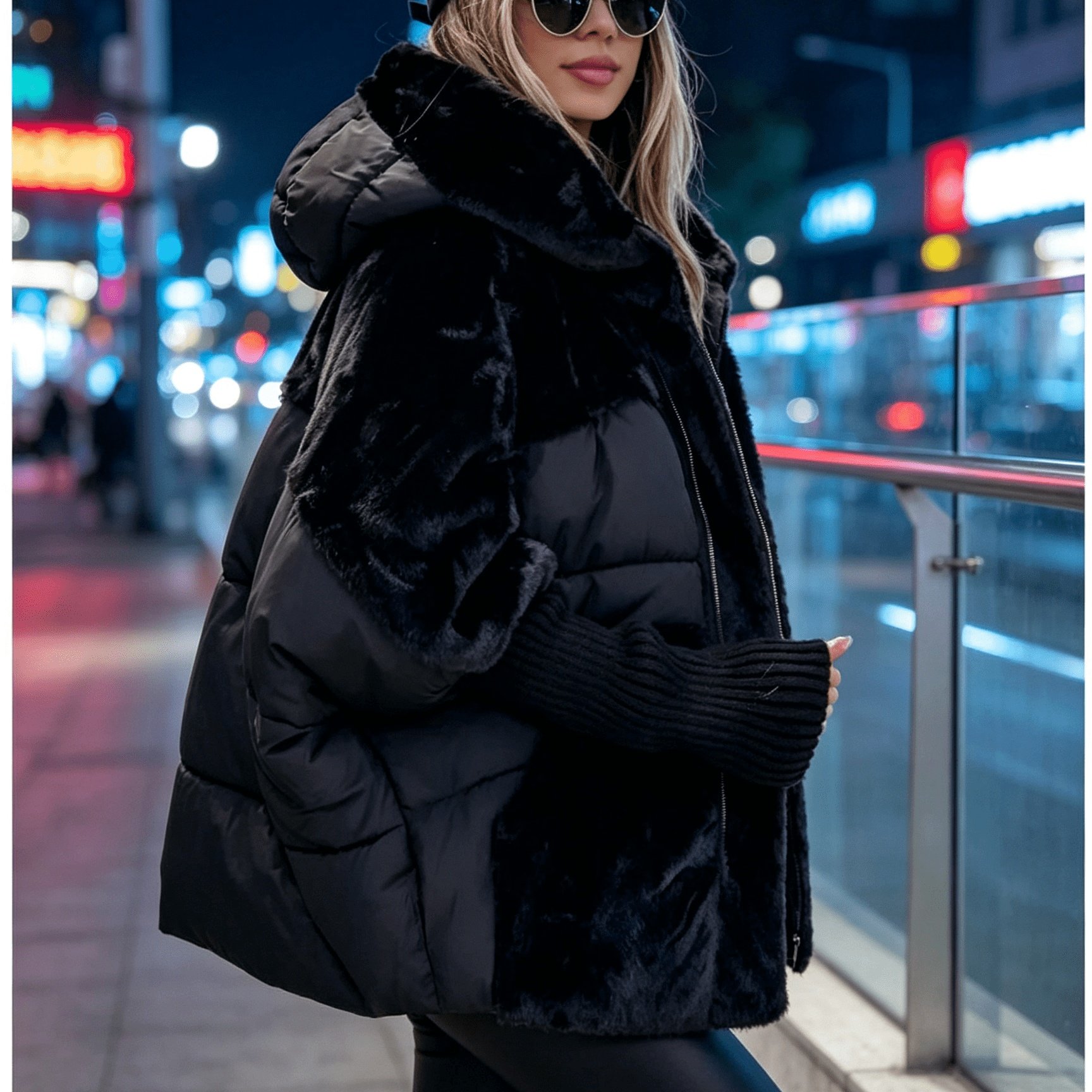 TEMU Plus Size, Plus Size Women's Winter, New European And American Comfortable Leisure Autumn And Winter Women's Loose New Splicing Plus Size, Size