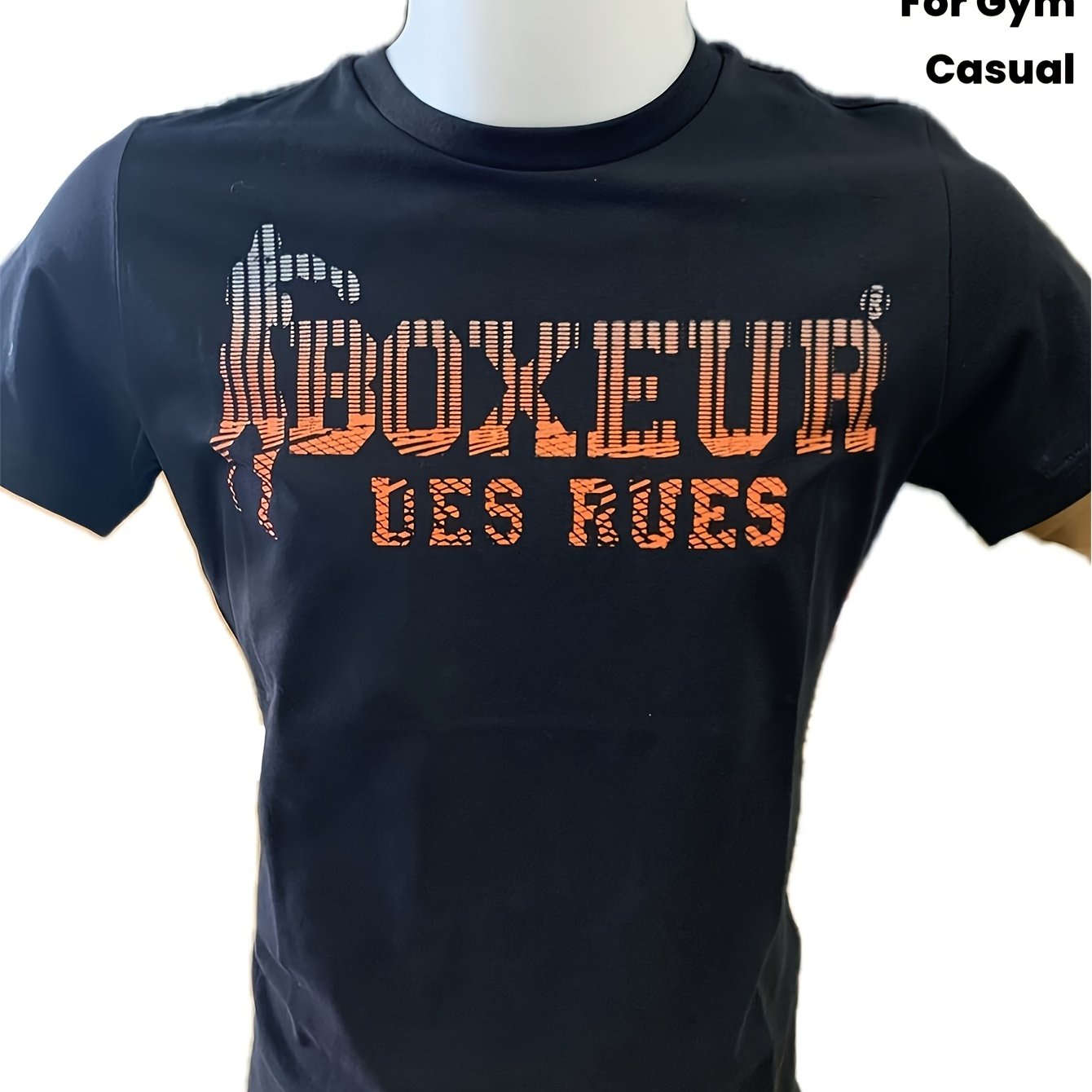 Image of Boxer Logo T-shirt With Boxer Dog Print - Casual Round Neck Short Sleeve Shirt, Logo Tee For Gym, Office & Casual Attire - Machine Washable Apparel (boxer E Oro) - Fashion Basic & Versatile Top