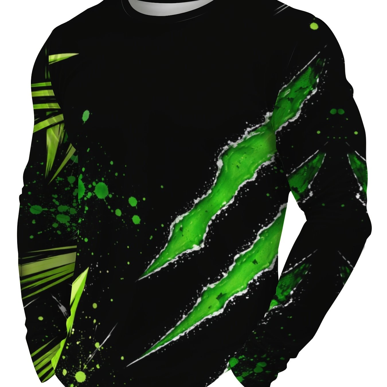 TEMU Men's Casual Long Sleeve Round Neck T-shirt, Regular Fit For Sports Training And Outdoor Activities, Soft Breathable Fashion Casual Top