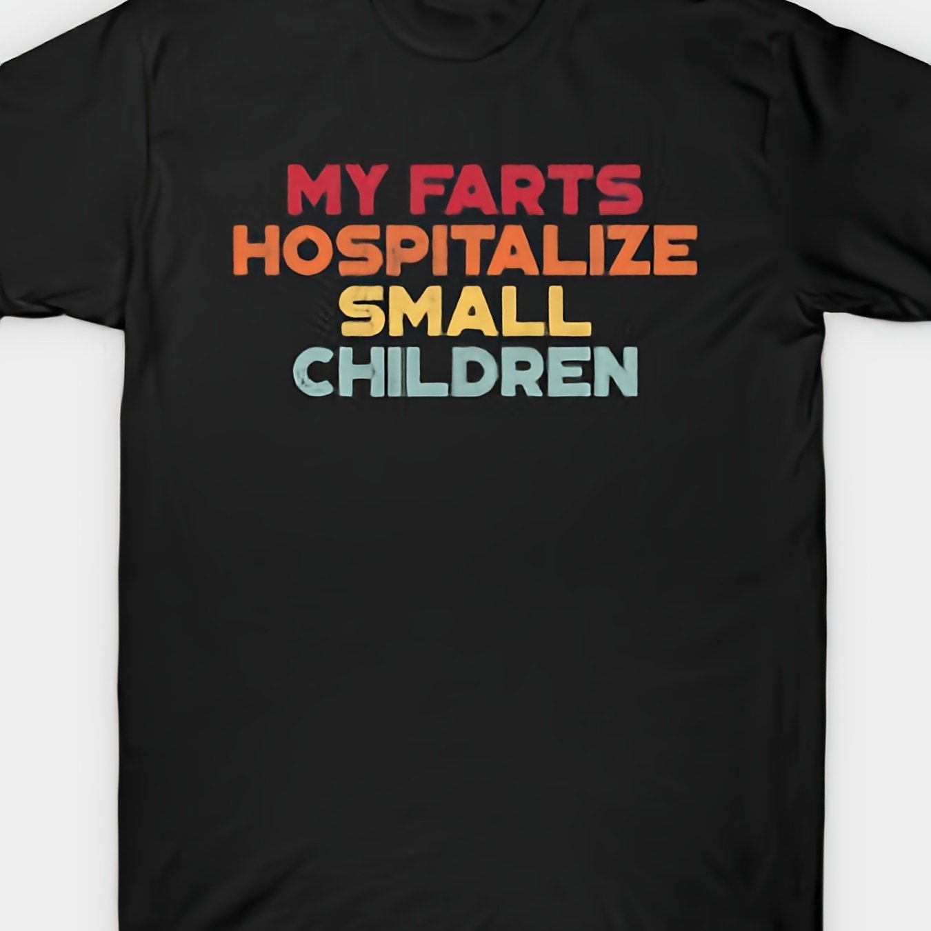 TEMU Funny Father's Day My Small Children (sunset) T Shirt-unisex Holiday Gift Casual Outing 2026 New Style T-shirt 180g