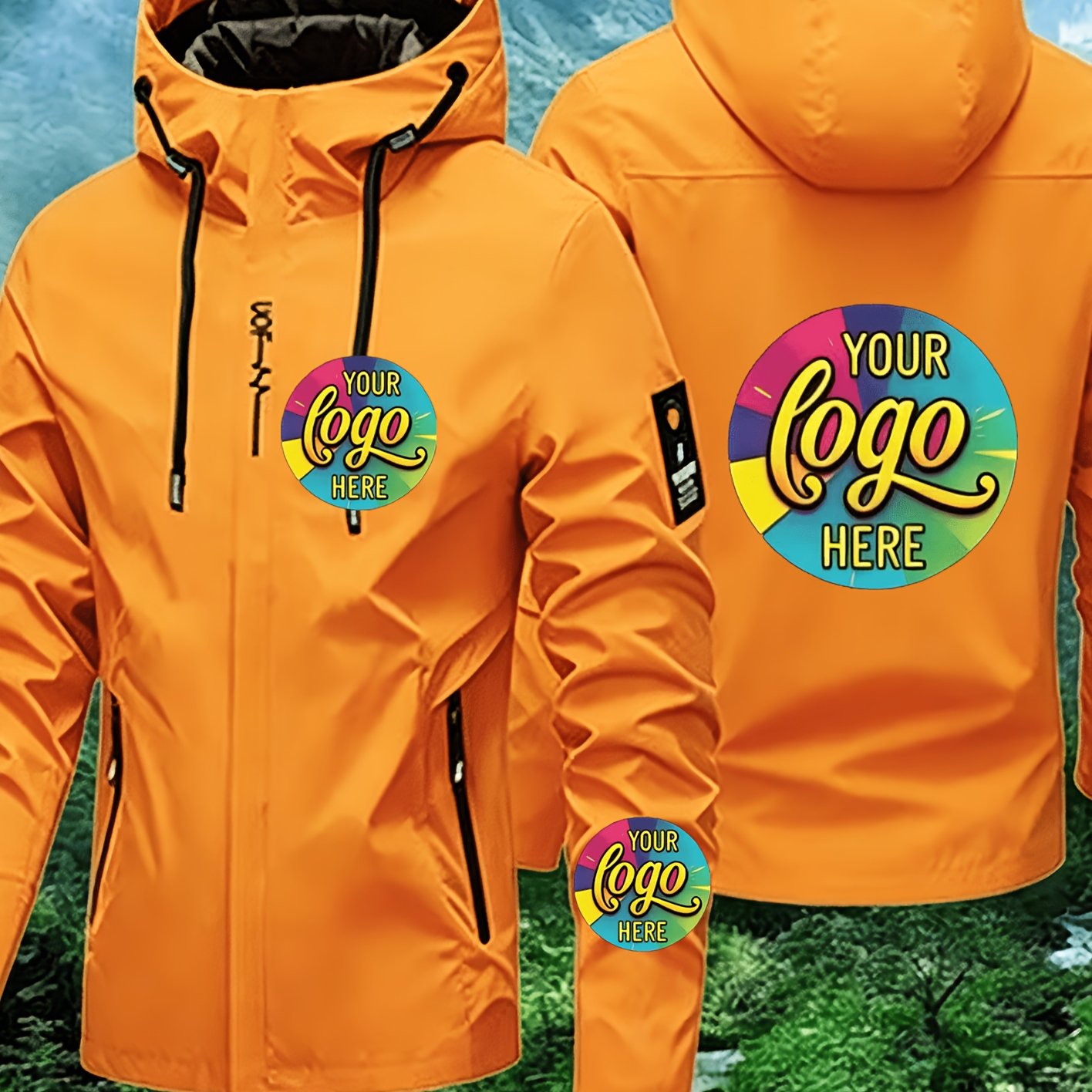 TEMU Custom Men's Jackets . Welcome To Customize With Your Own Designs, Including Company Logos, Team Crests, And Other Images Or Text. A Full-zip