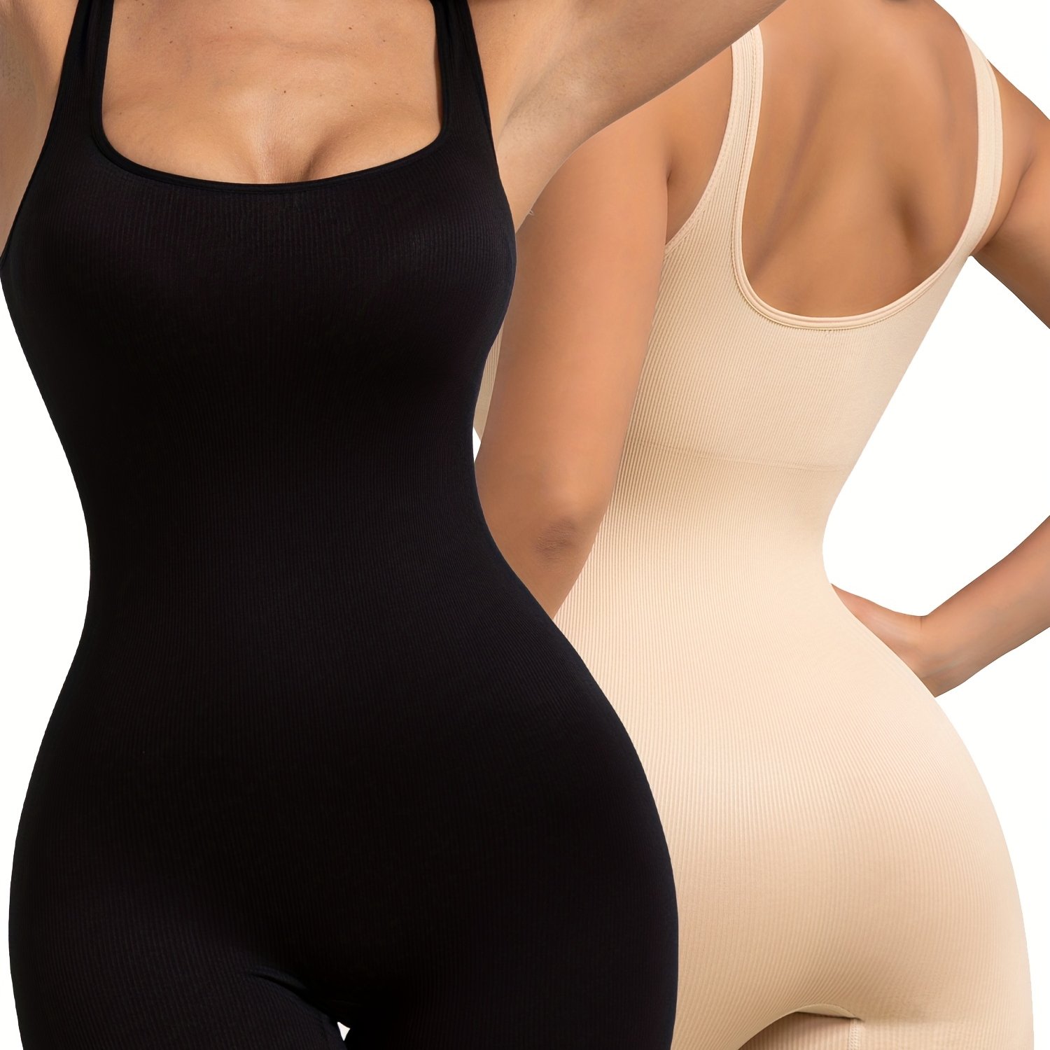 Image of Set Of -shaping Shorts Designed To Control The Tummy, Suitable For Yoga, Featuring A Bodysuit For Women
