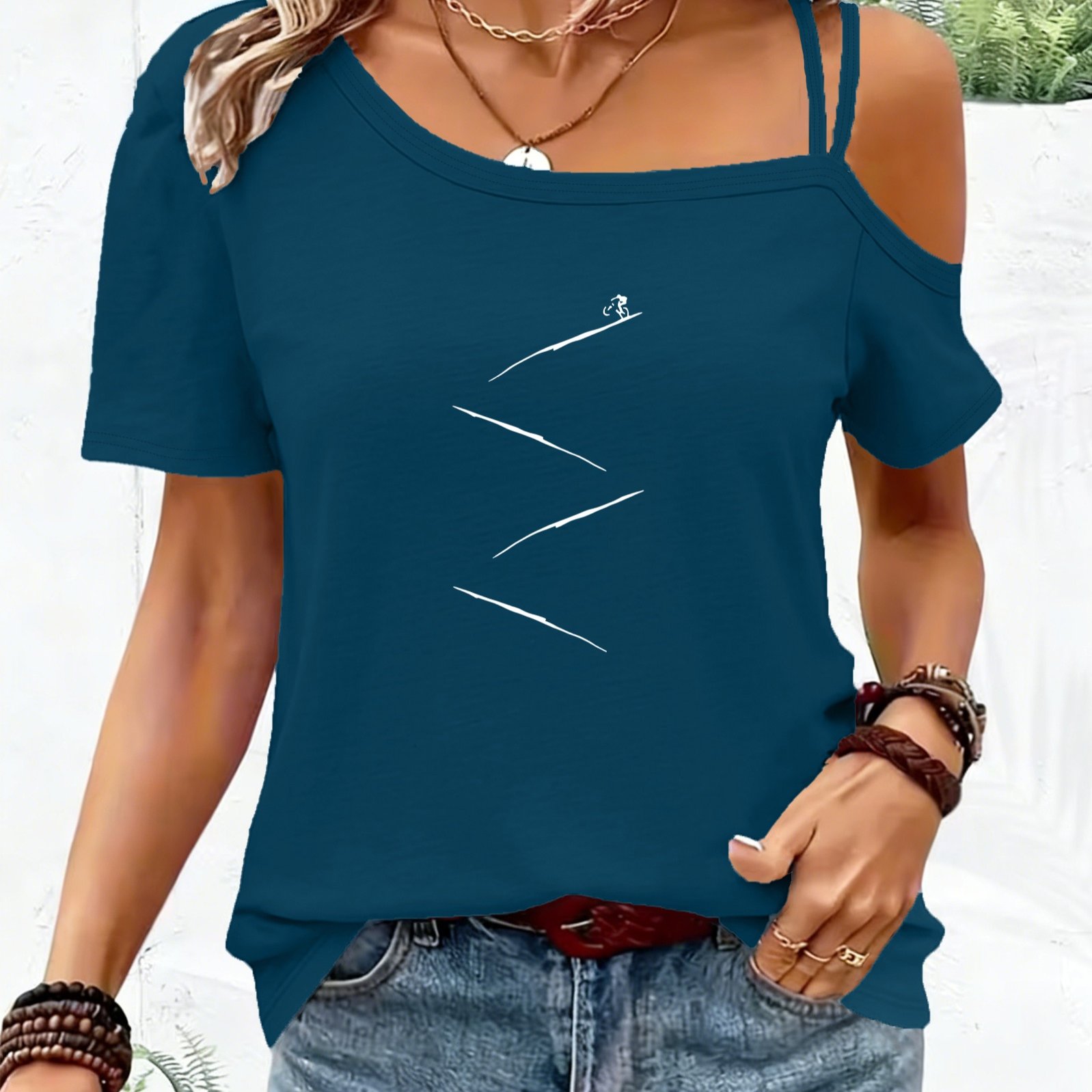 TEMU 1pcy2k, Trendy And Fashionable, Exquisite And Stylish, Women's Spring/summer/autumn Strapless Short-sleeved Top, Casual And Comfortable,