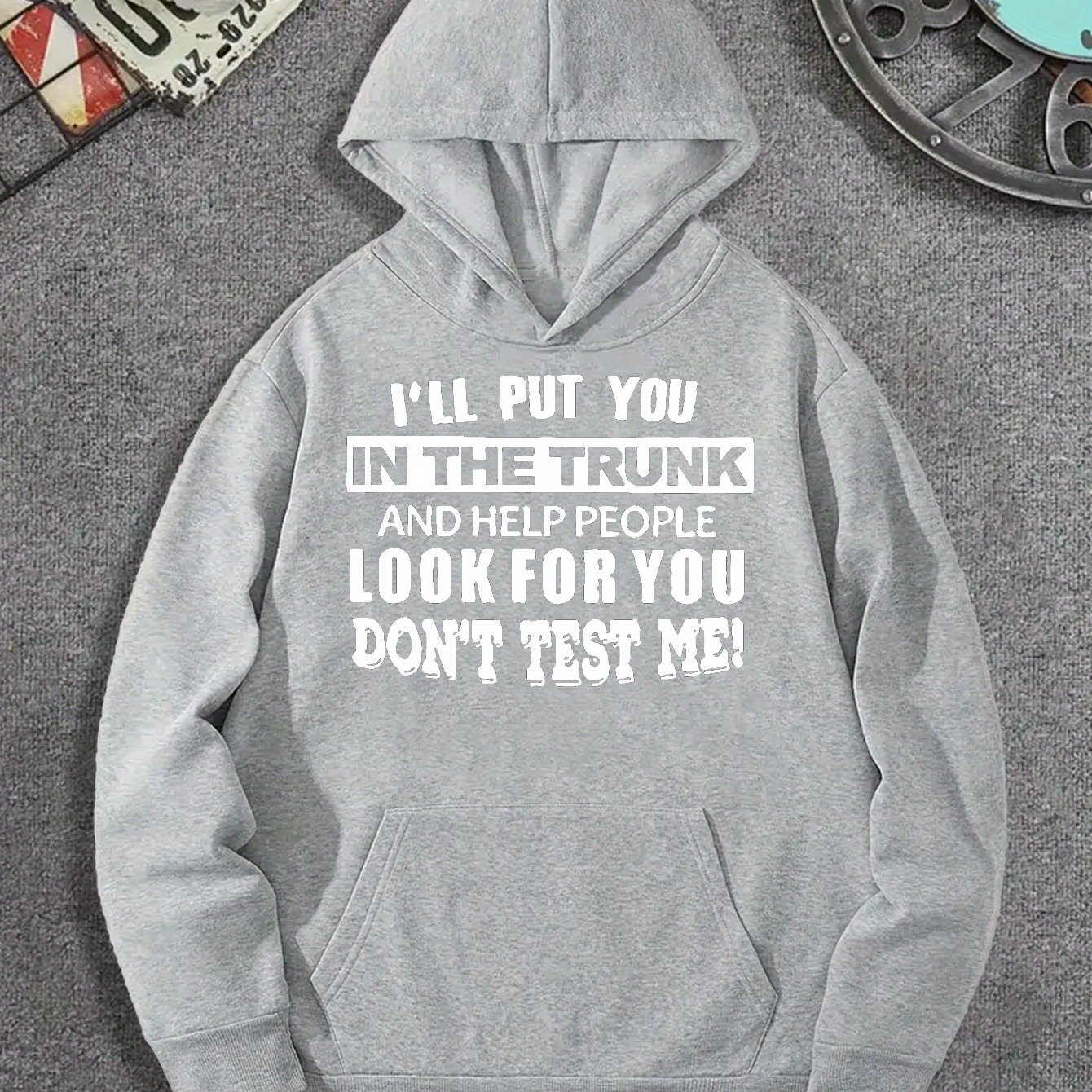 ll put in print hoodie fleece men's creative Temu