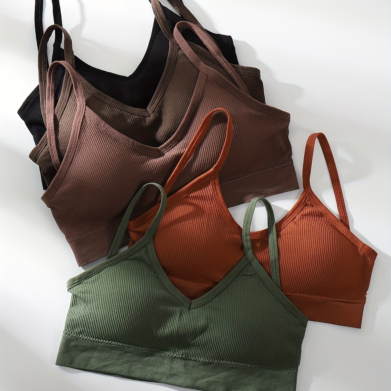 Image of Five-piece Set Of Women's Lingerie, Strapless, Wireless Tank Top With Sexy Lace Detailing And A Beautiful Back, Perfect For Layering Or Sports
